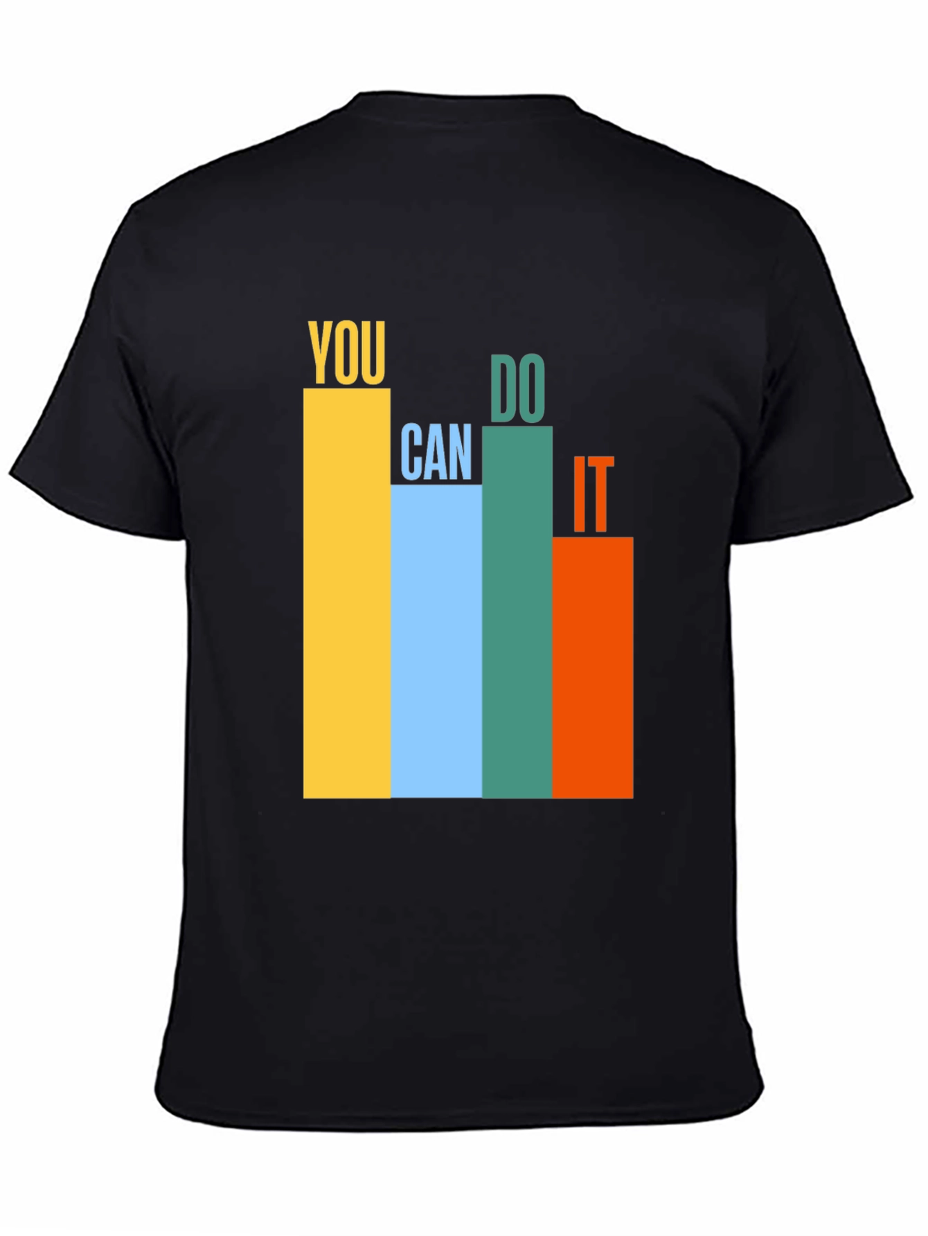 Black Motivational You Can Do It Graphic T-Shirt view 4