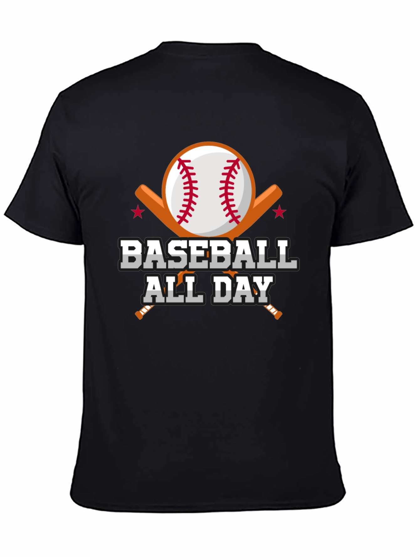 Black Baseball All Day Graphic Tee view 4