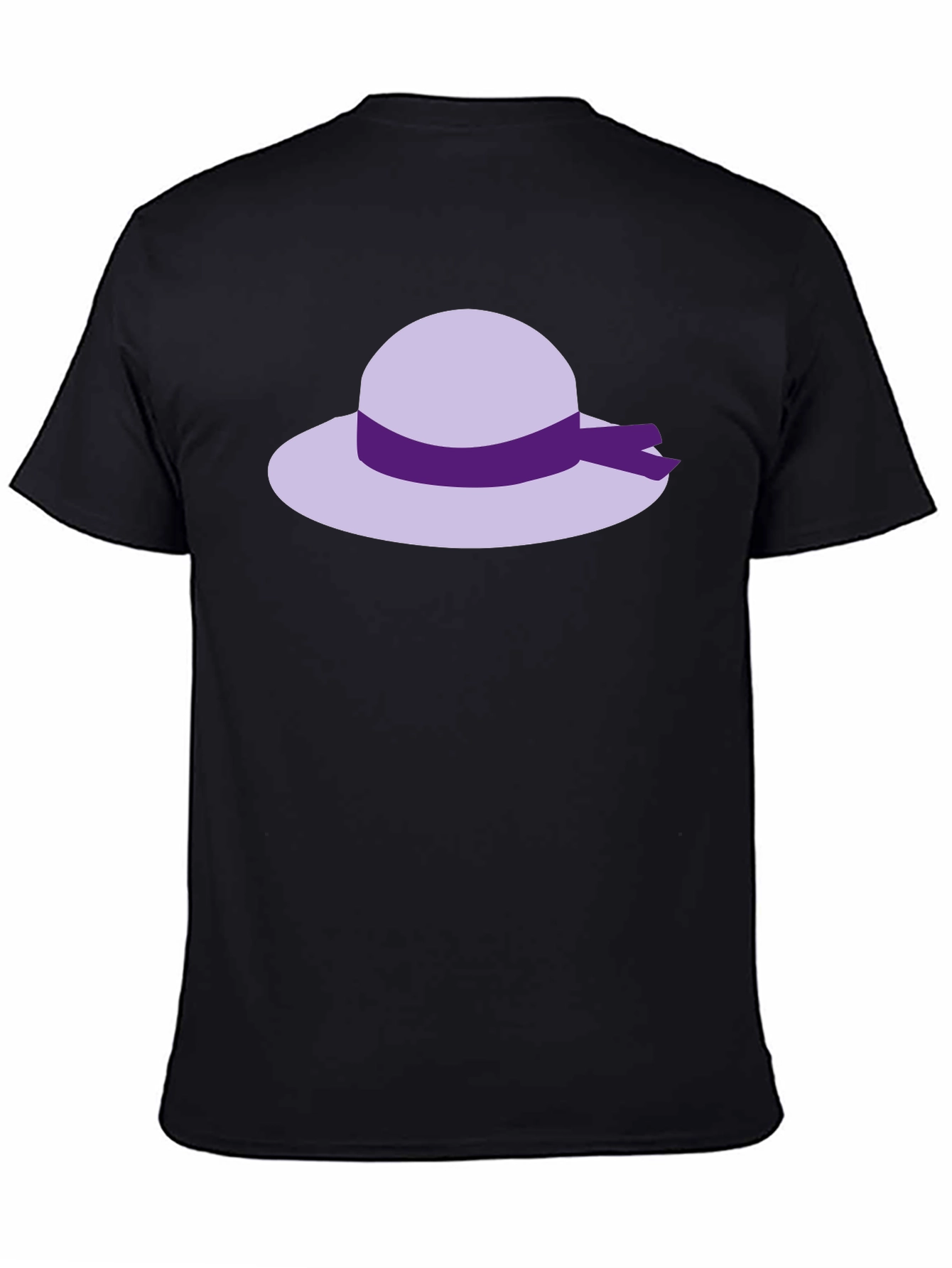 Black Novelty Hat Graphic T-Shirt - Casual Black Tee view 4