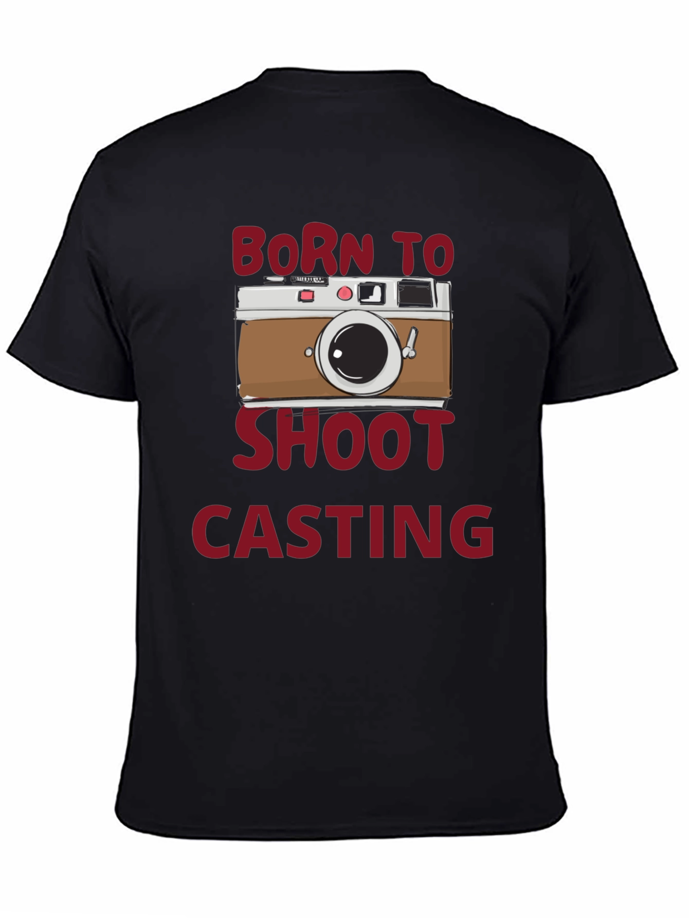 Black Born to Shoot Casting Black T-Shirt view 4