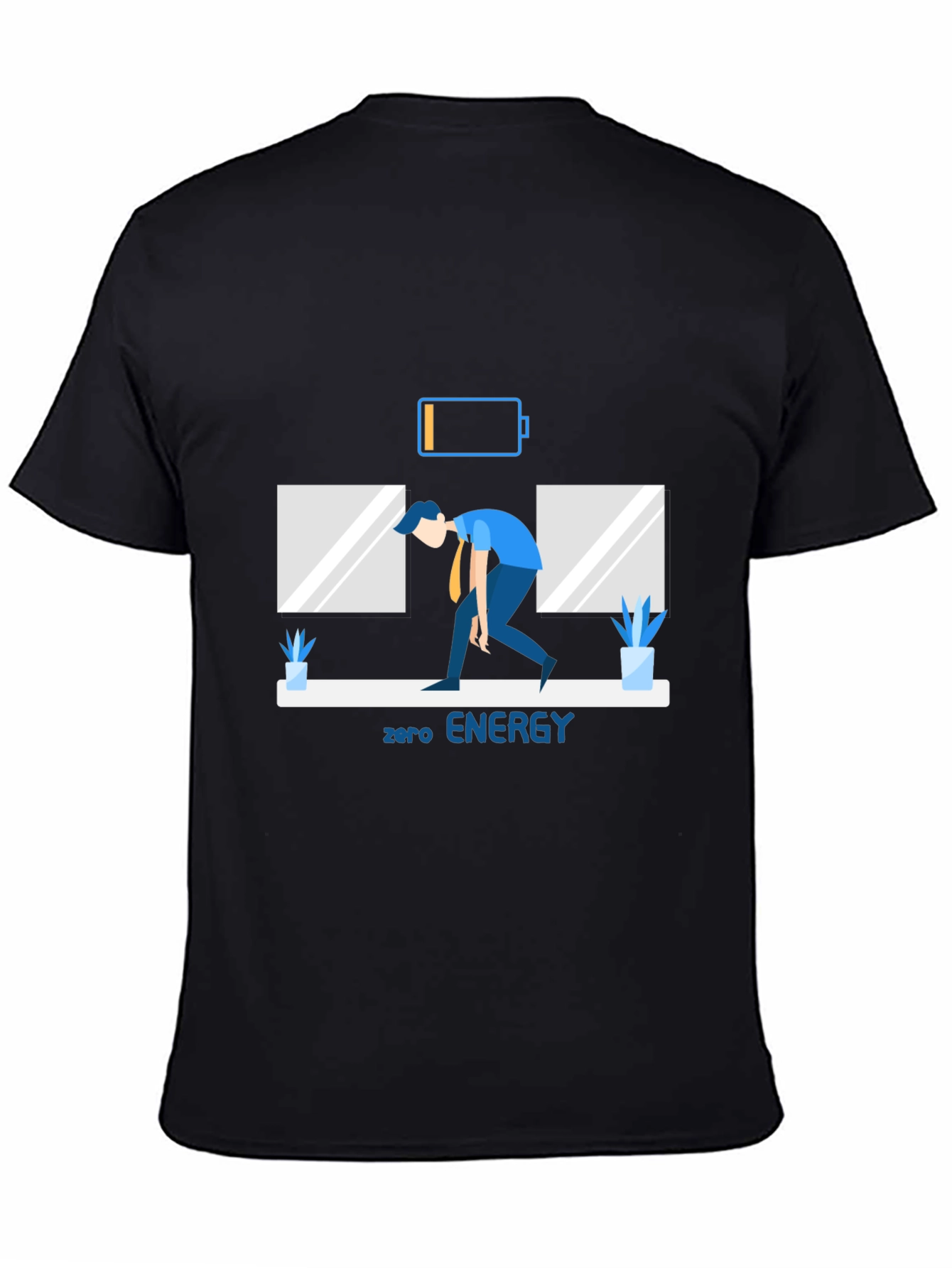 Black Zero Energy Graphic Tee - Black Casual Wear view 4