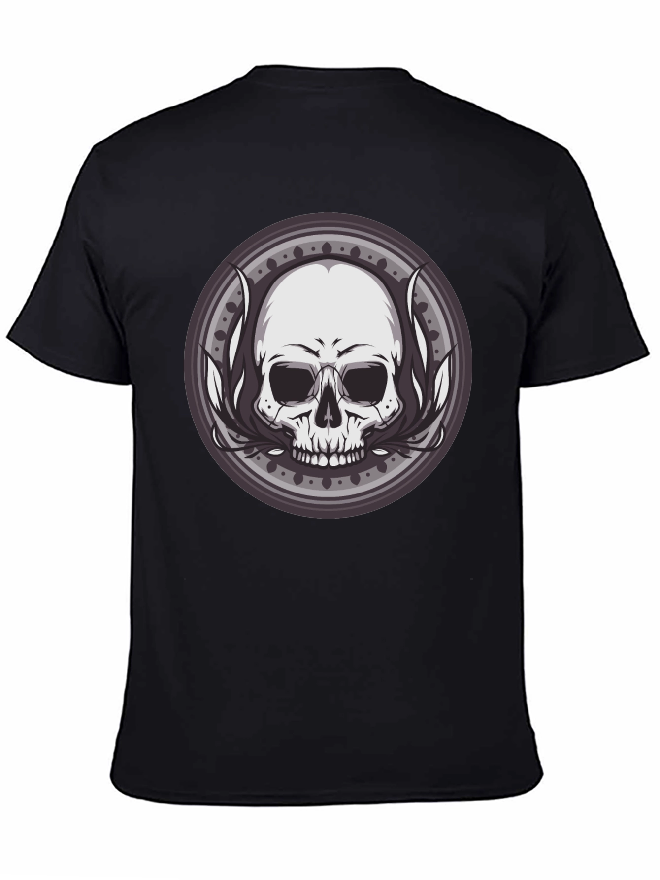 Black Skull Graphic Black T-Shirt - Edgy Style view 4