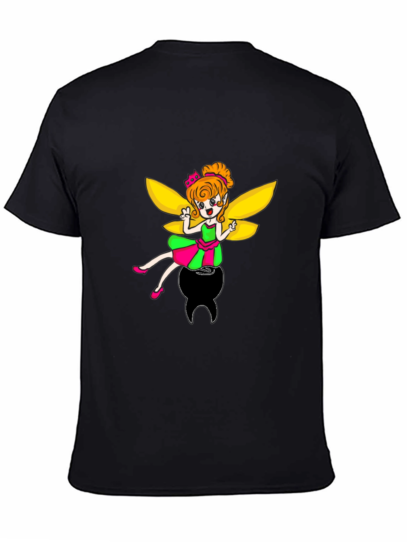 Black Tooth Fairy Graphic Black T-Shirt view 4