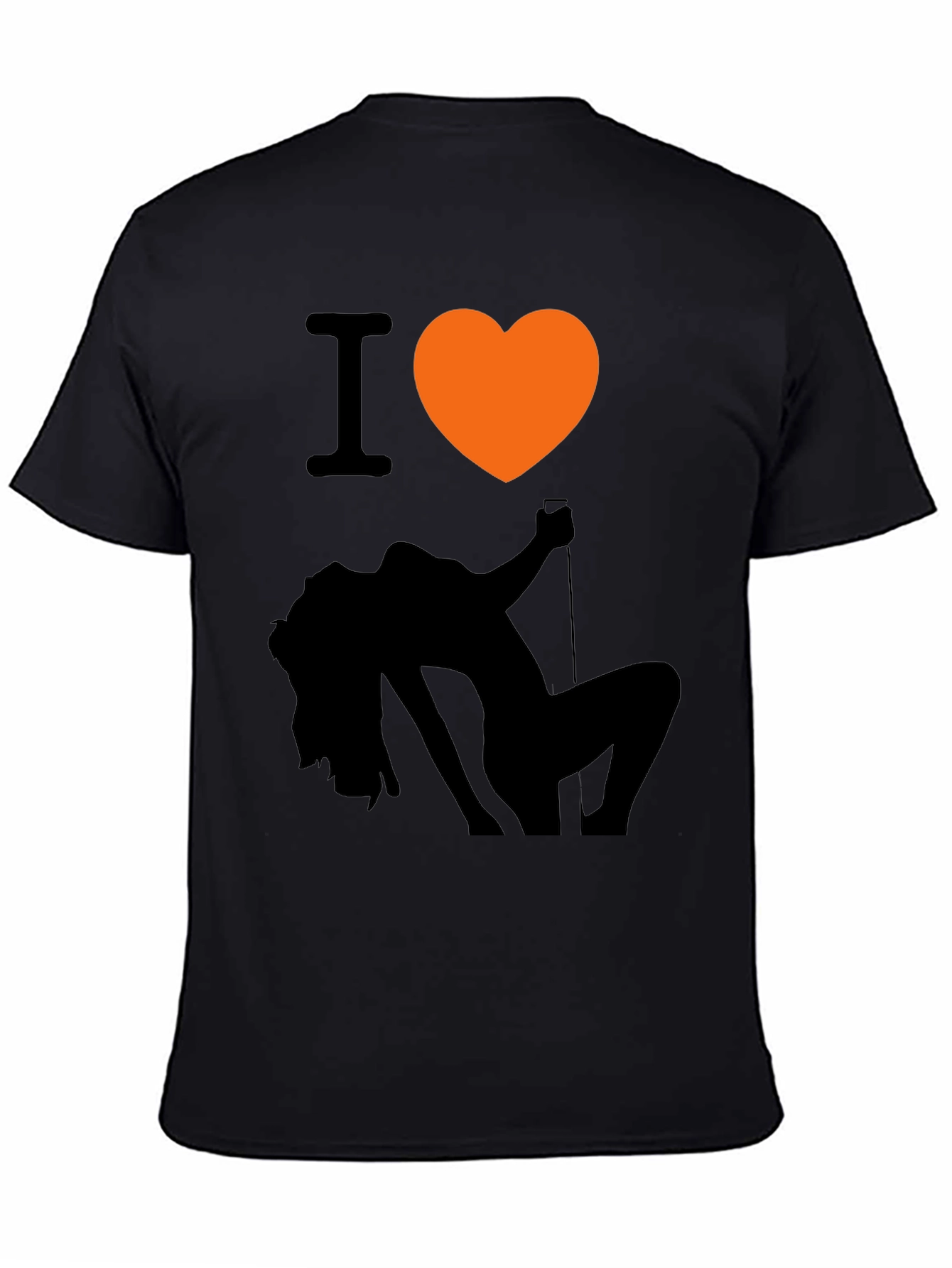 Black I Heart Exotic Dancer Graphic T-Shirt view 4