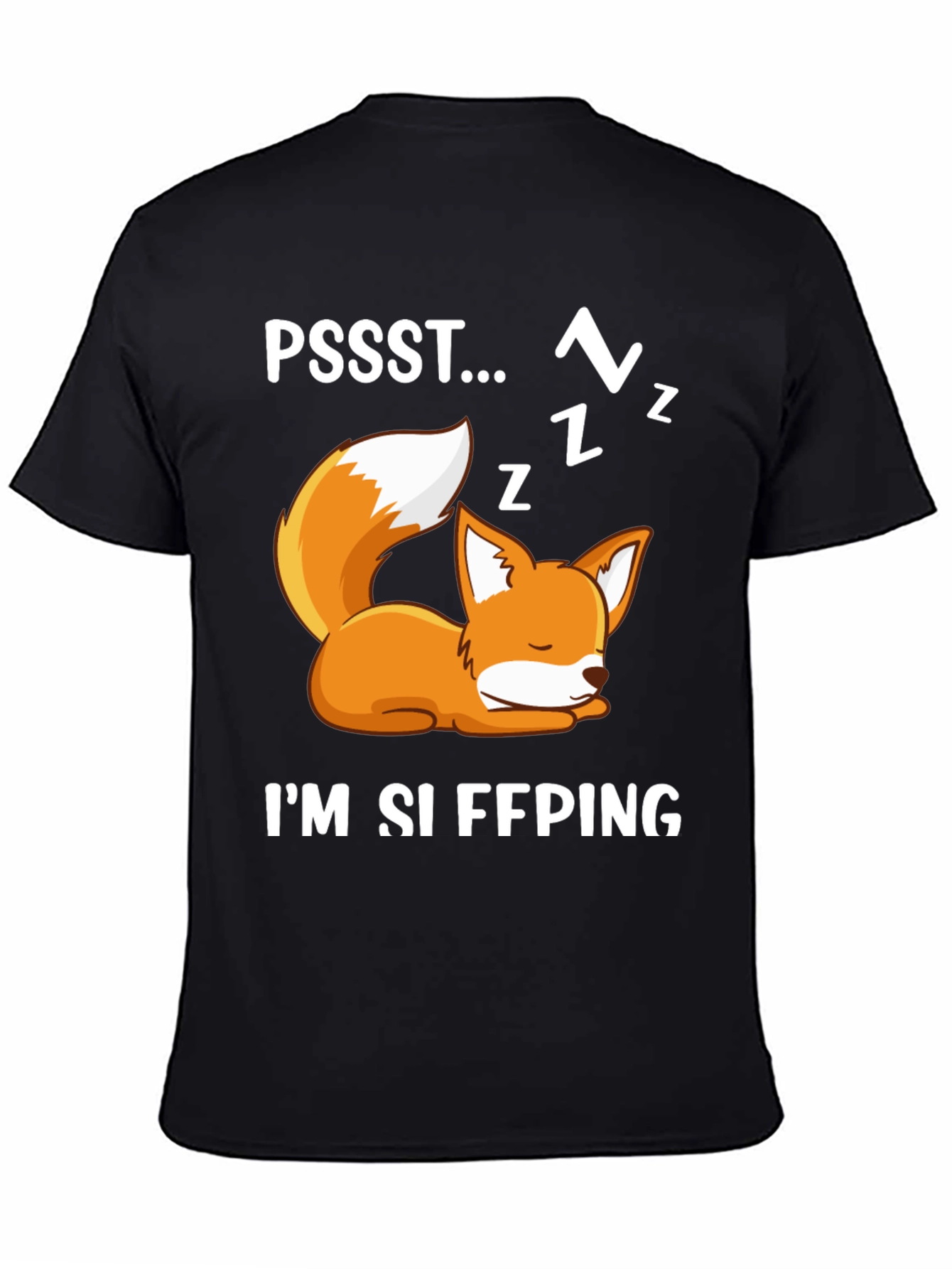Cute Fox Sleeping Graphic T-Shirt - 4