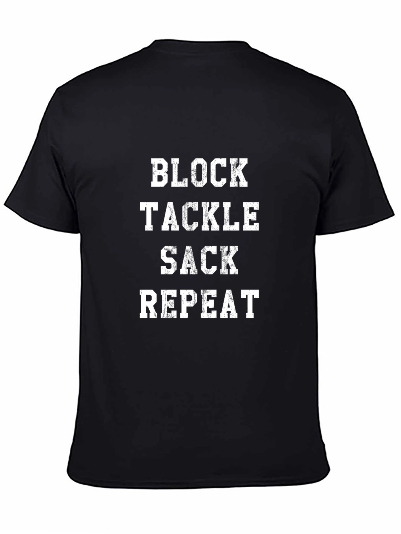 Black Block Tackle Sack Repeat T-Shirt view 4