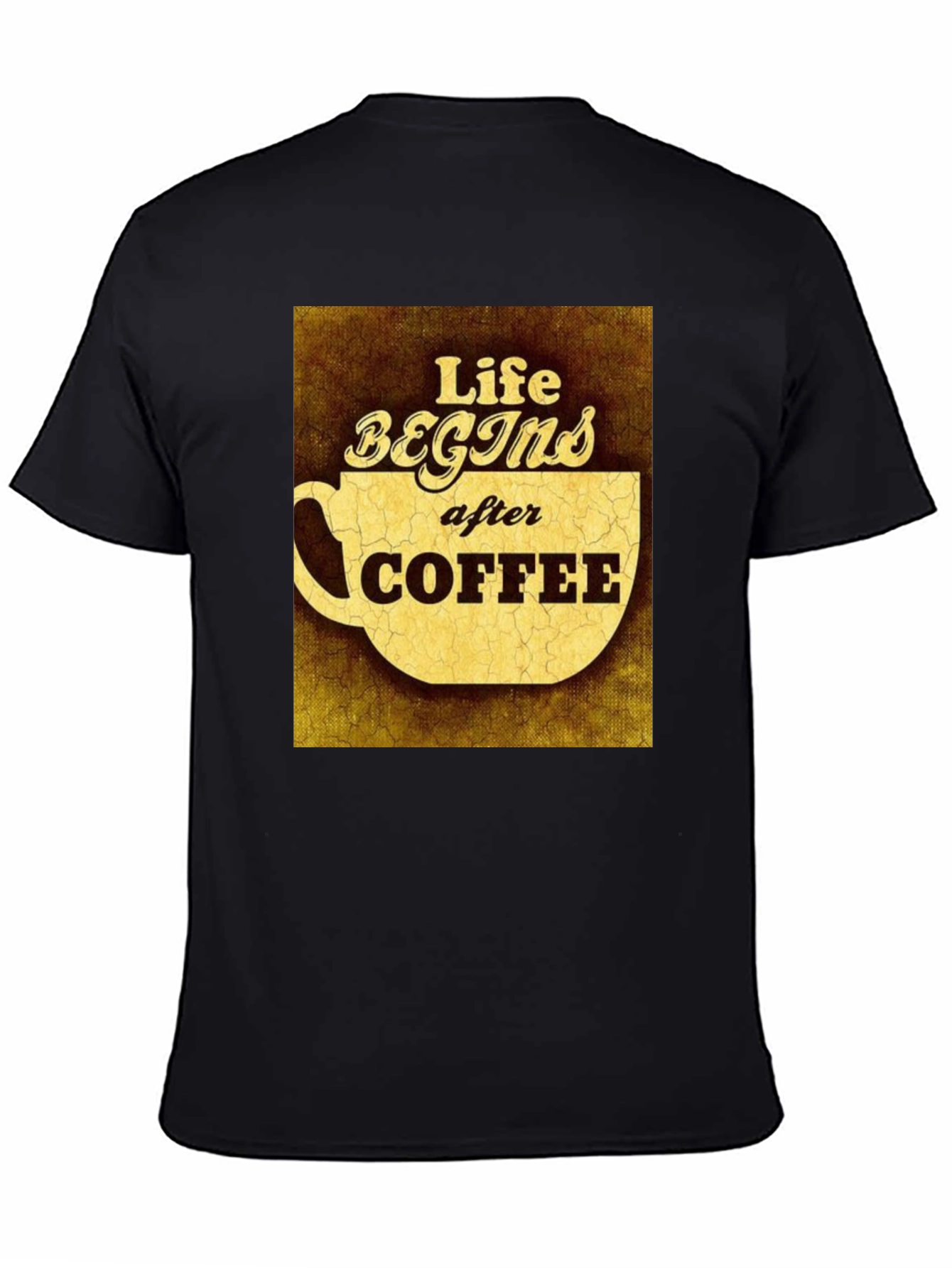 Black Life Begins After Coffee Graphic Tee view 4