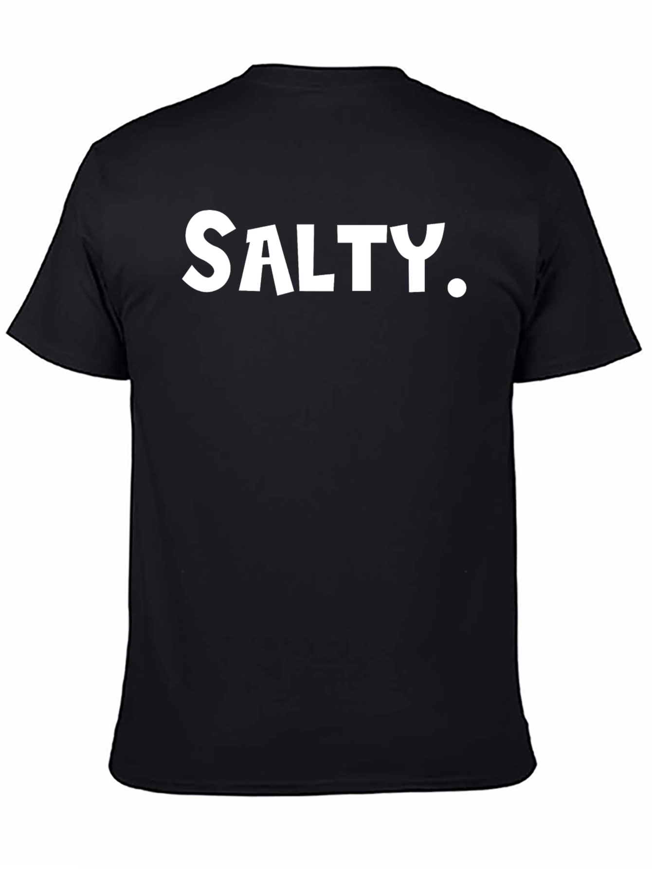 Black Salty T-Shirt - Funny Graphic Tee view 4