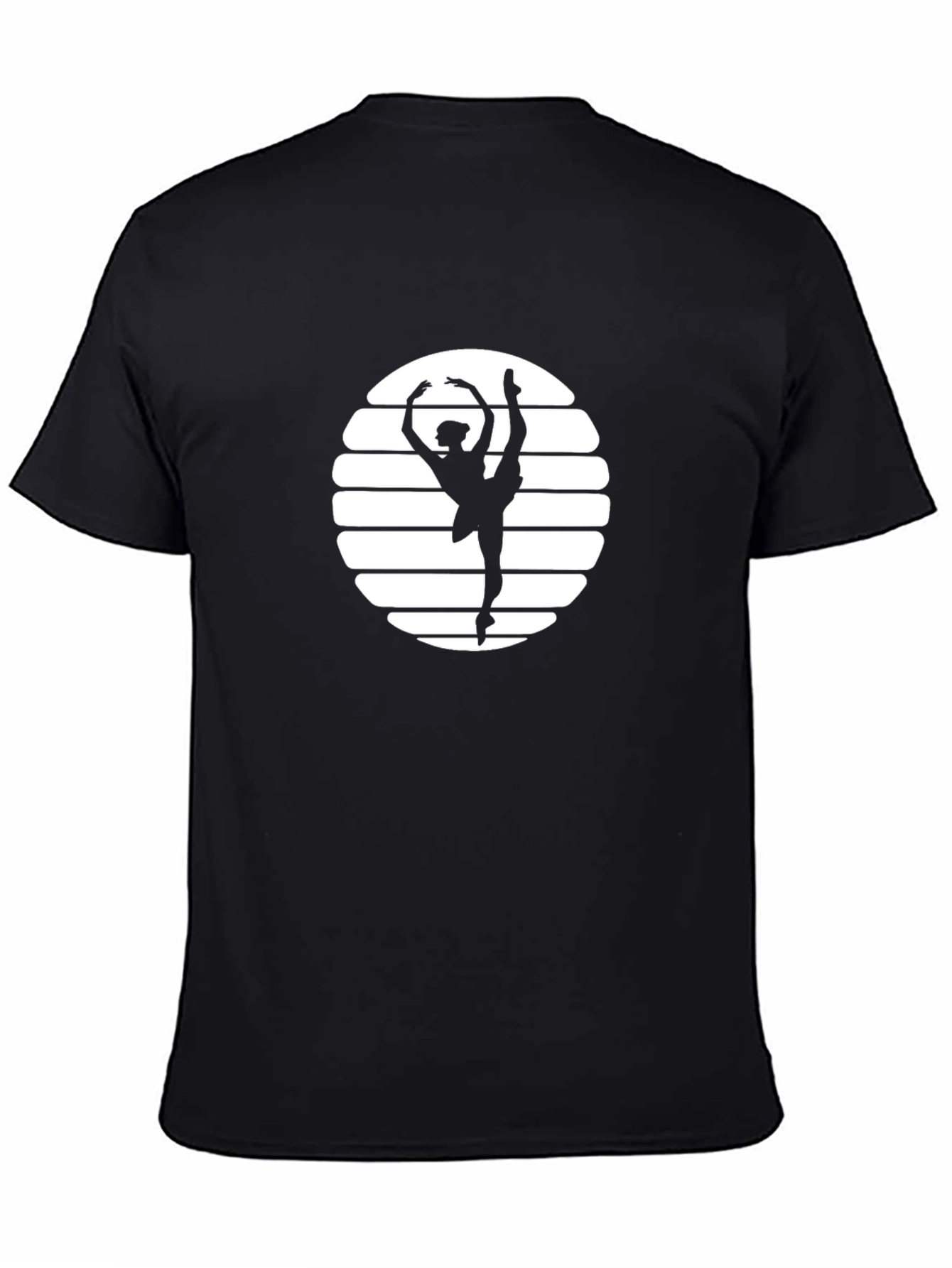 Black Ballet Dancer Graphic Tee - Black Cotton Blend view 4