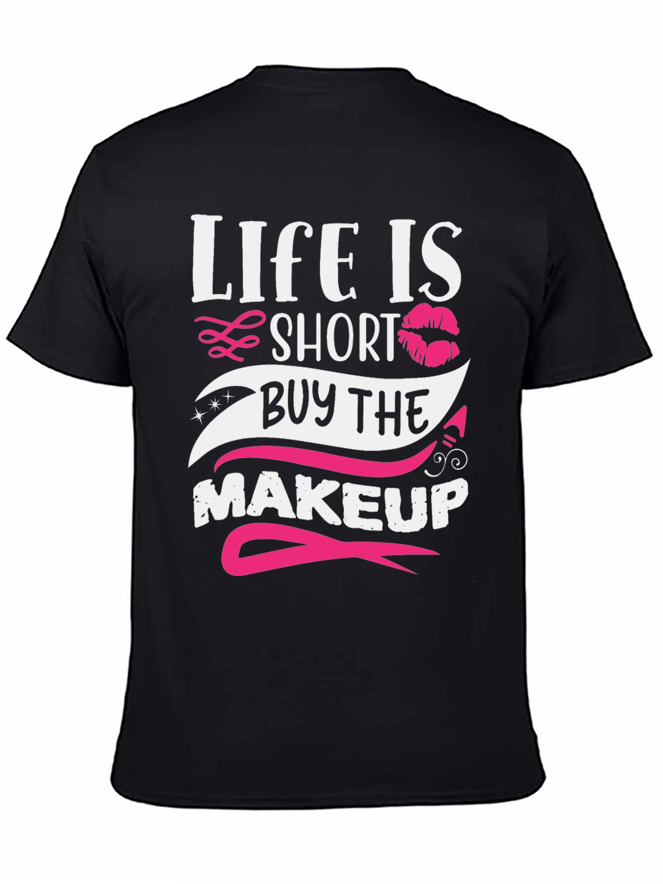 Black Life is Short Buy Makeup T-Shirt view 4
