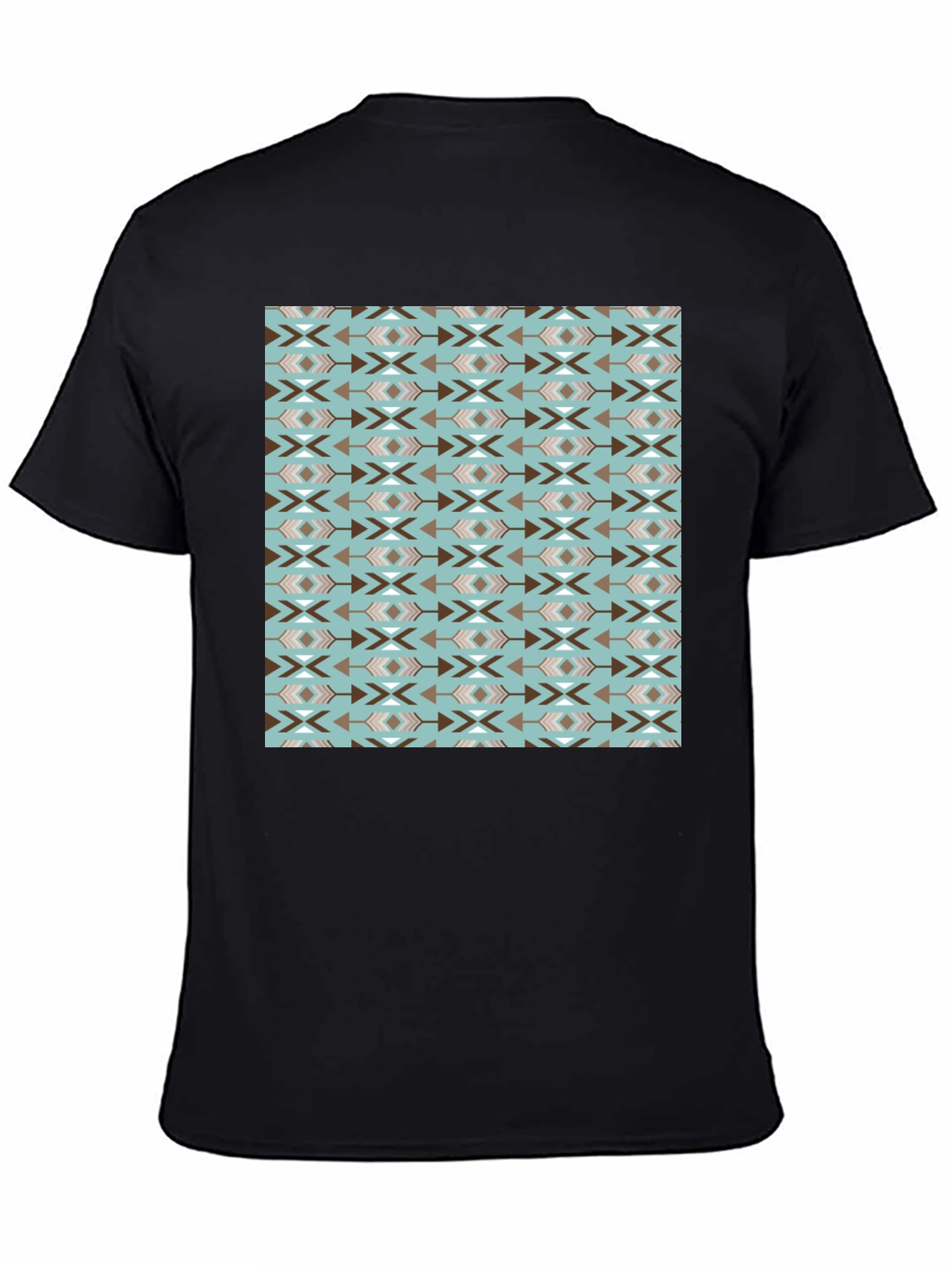 Aztec Pattern Black Tee - 4