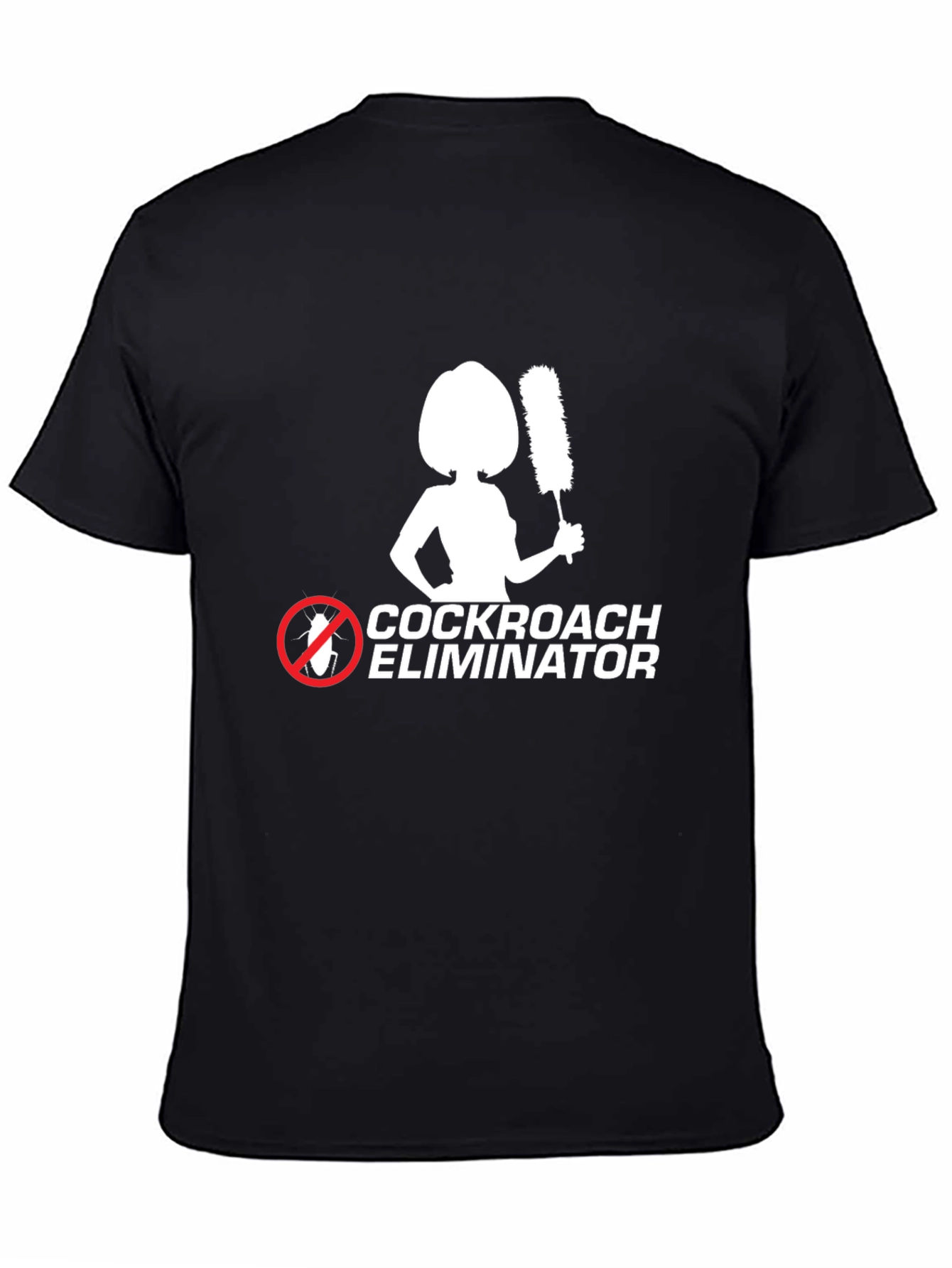 Black Cockroach Eliminator Graphic T-Shirt view 4