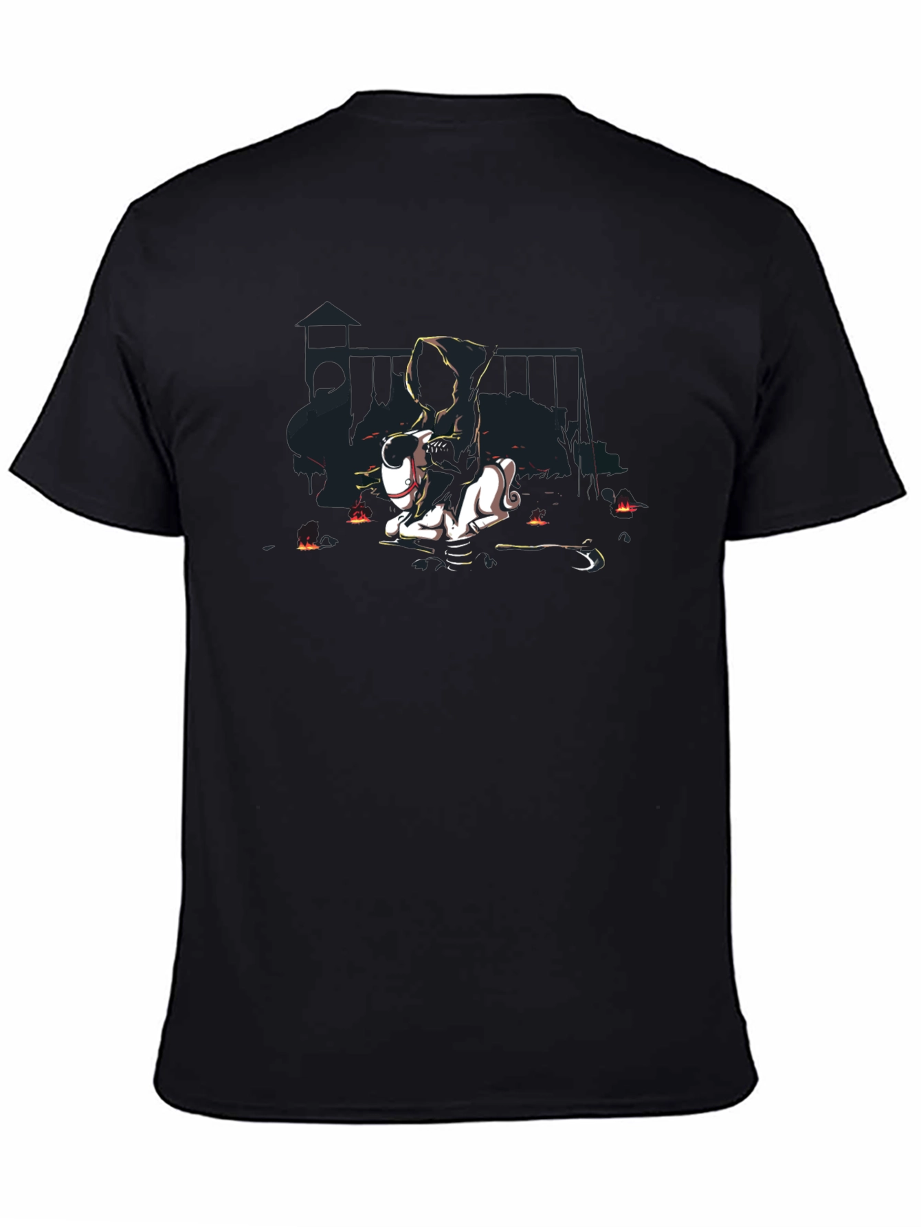 Black Grim Reaper Playground T-Shirt view 4
