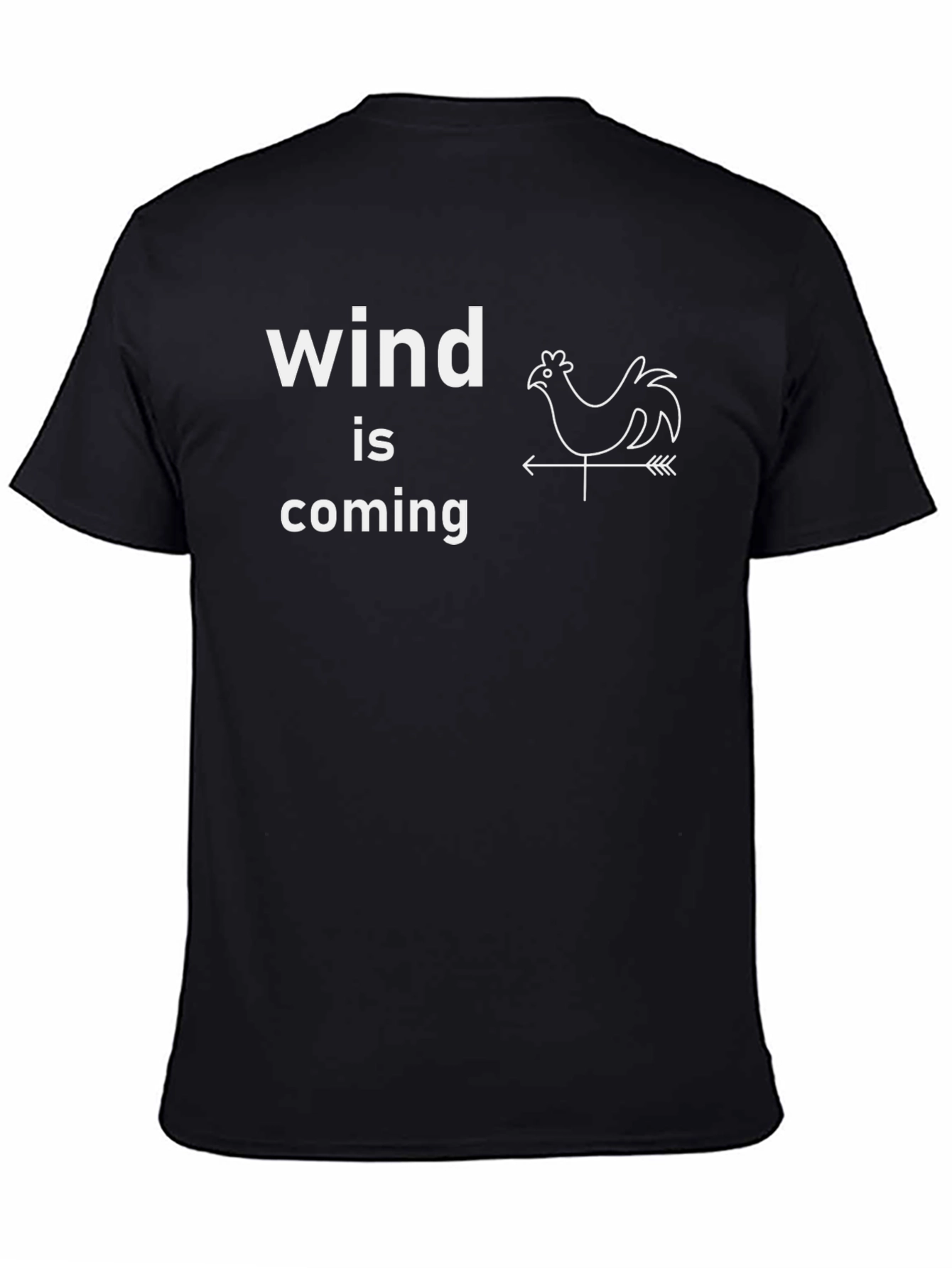Black Wind is Coming Graphic T-Shirt - Black view 4