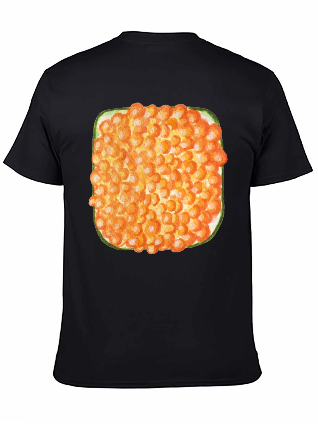 Black Caviar Square T-Shirt - Unique Food Tee view 4