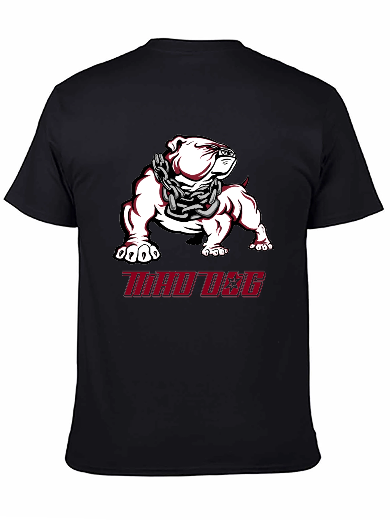 Black Mad Dog Graphic Tee - Men's Black Cotton T-Shirt view 4