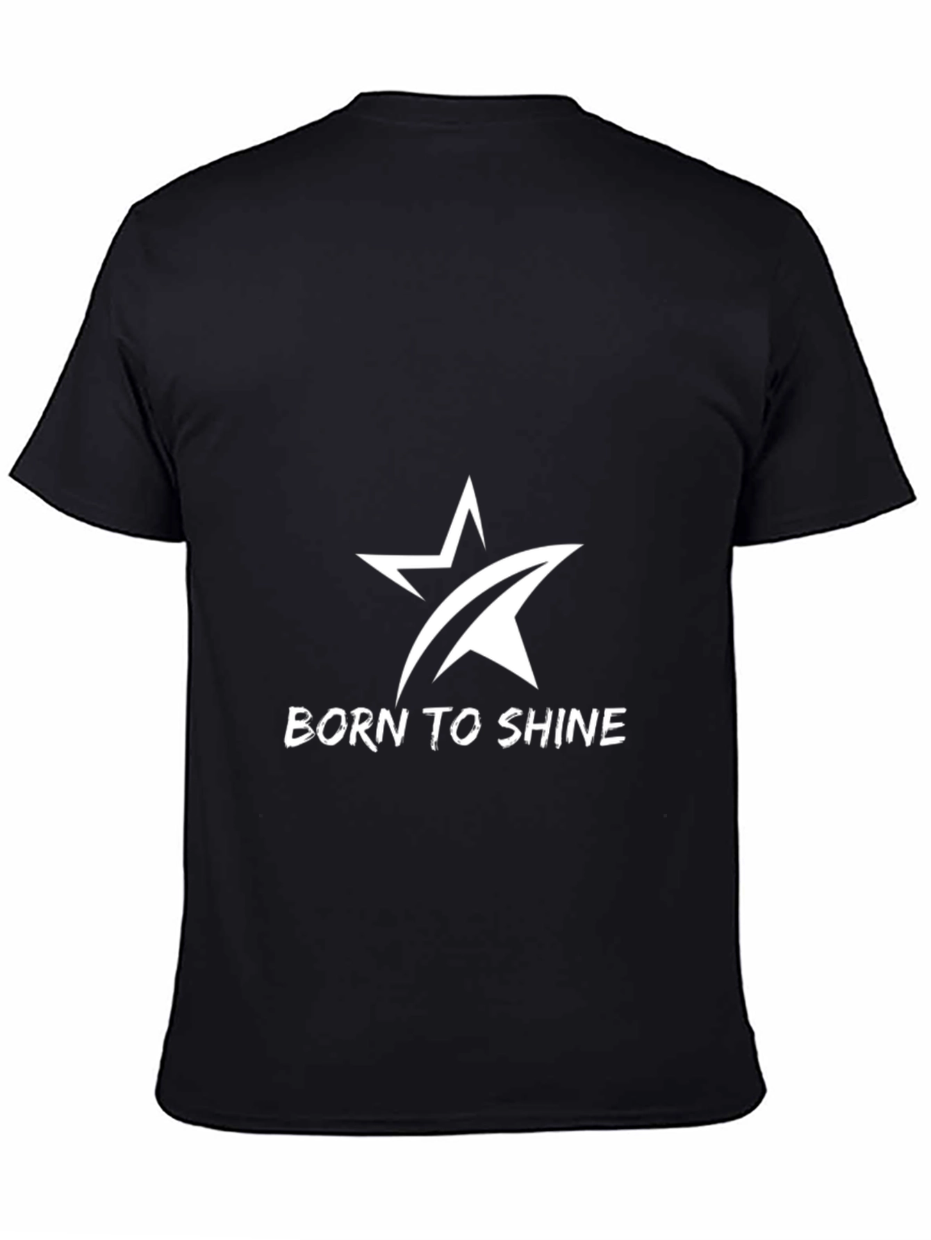 Black Born to Shine Graphic Tee - Black Cotton Blend view 4