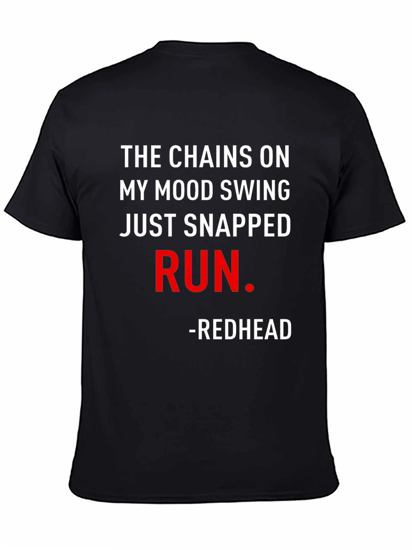 Black Mood Swing Redhead T-Shirt view 4