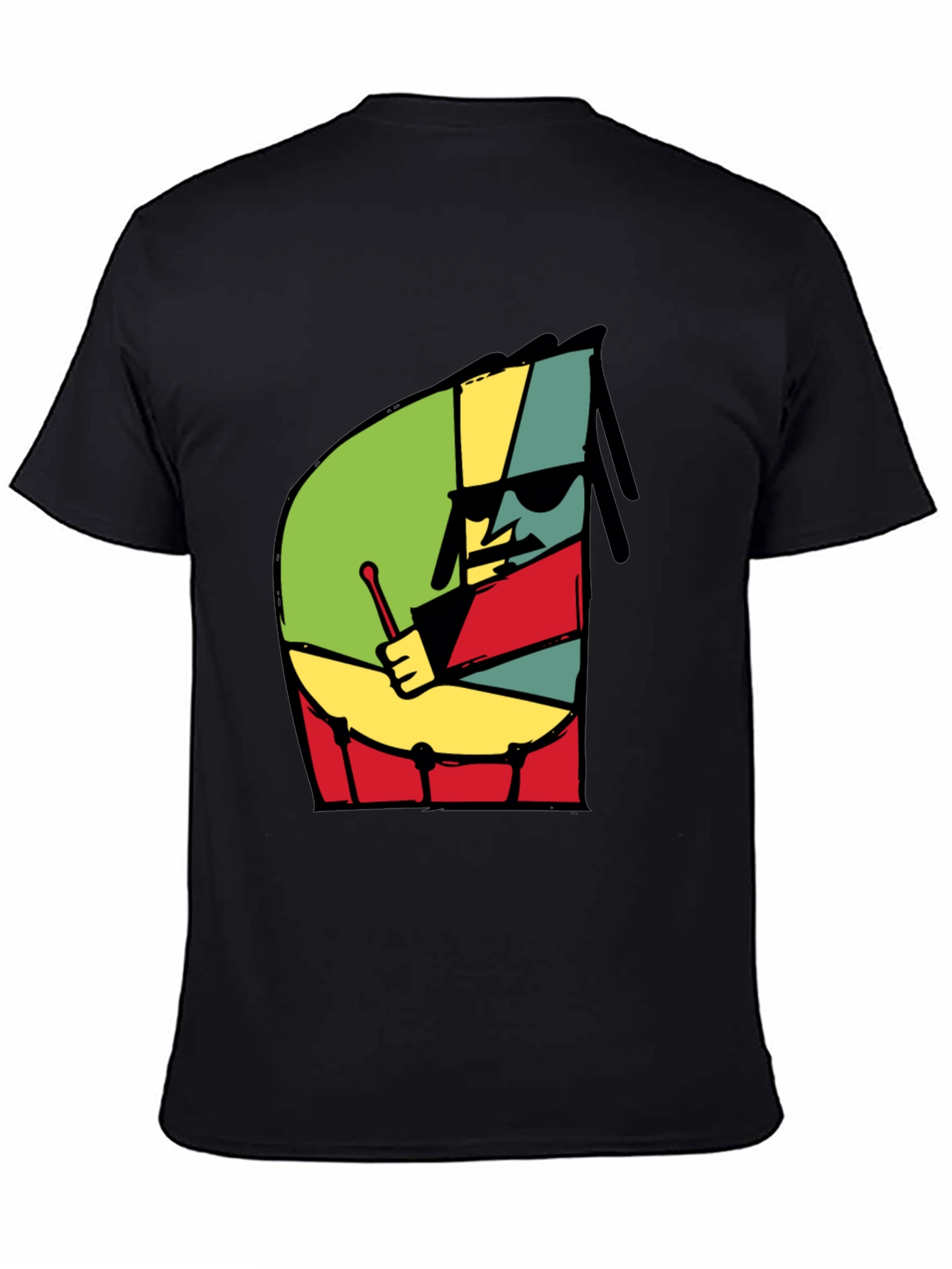 Rasta Drummer T-Shirt - Reggae Music Graphic Tee - 4