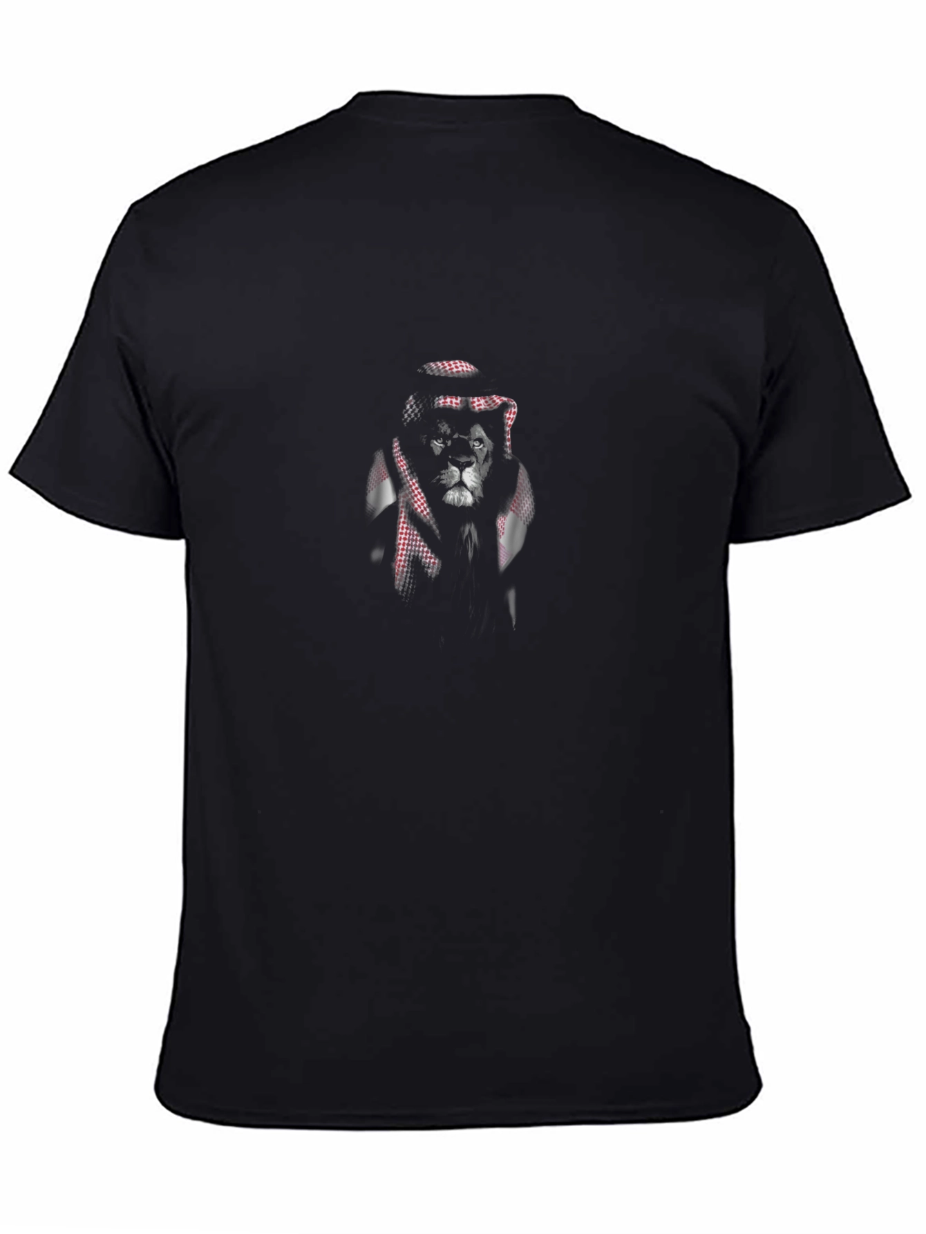 Black Lion Head Keffiyeh T-Shirt view 4