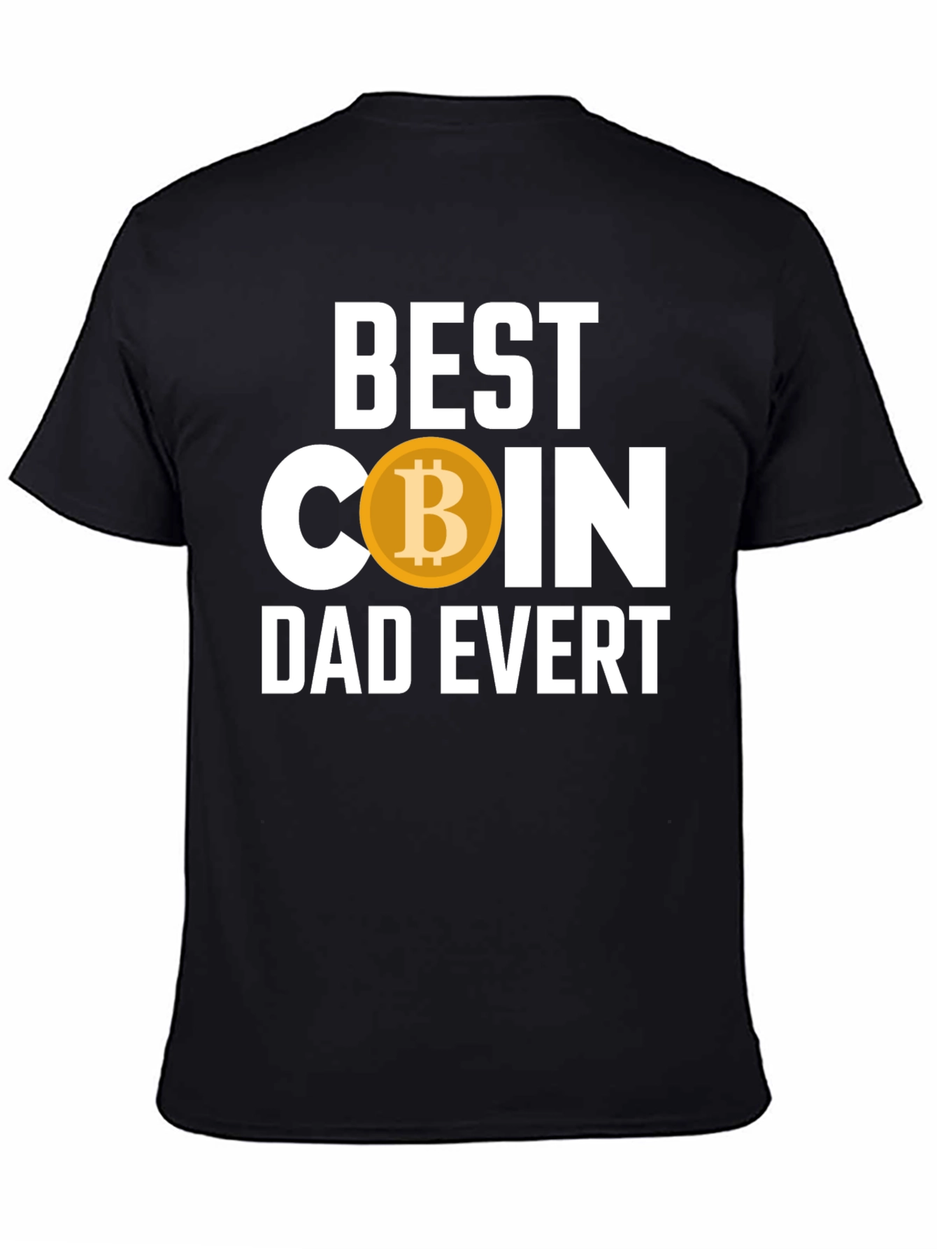 Black Best Coin Dad Ever T-Shirt - Crypto Bitcoin view 4