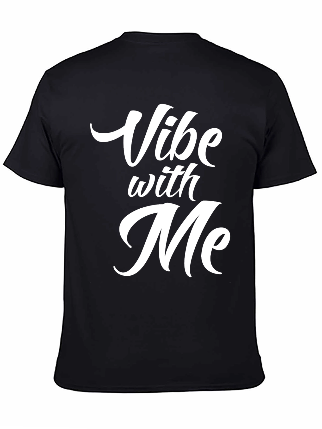 Black Vibe With Me Graphic T-Shirt - Casual Style view 4