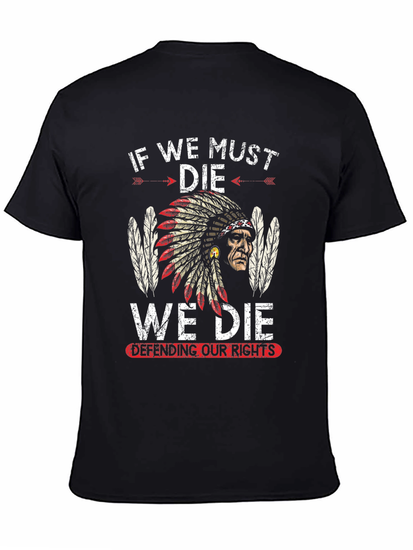 Black If We Must Die Tee view 4