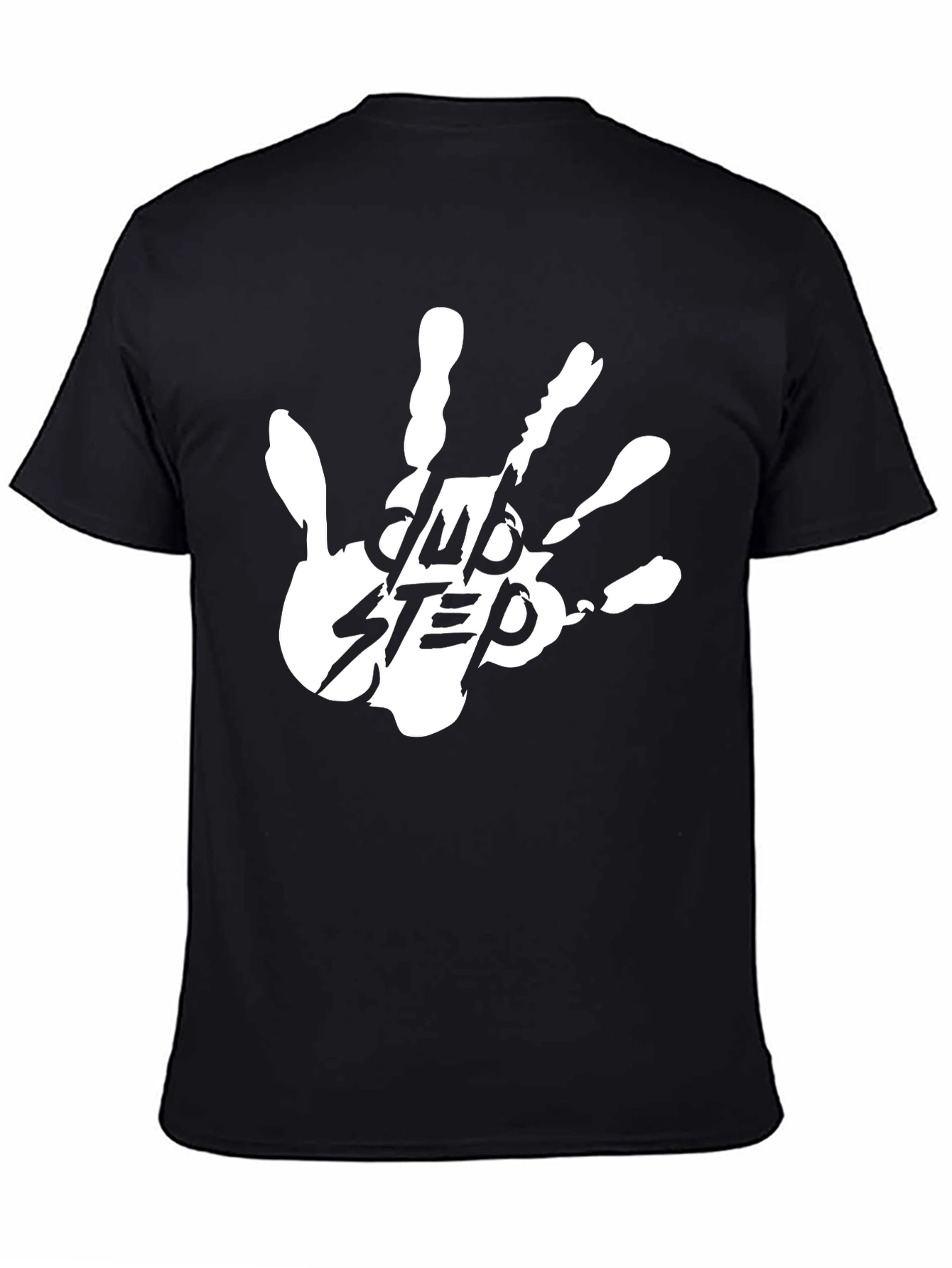 Black Dubstep Hand T-Shirt - Black Cotton Tee view 4