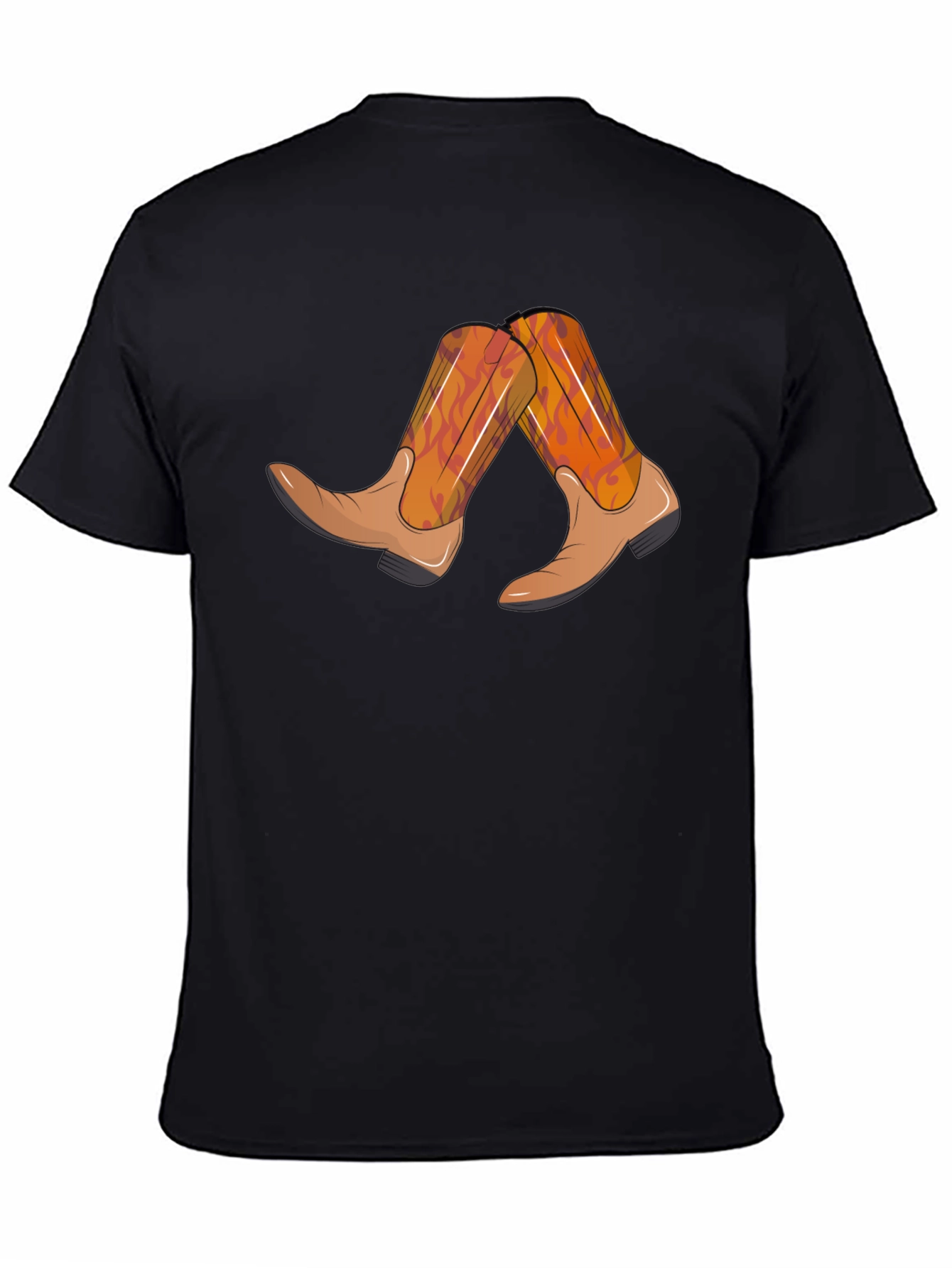 Black Cowboy Boots Graphic Tee - Country Style Shirt view 4