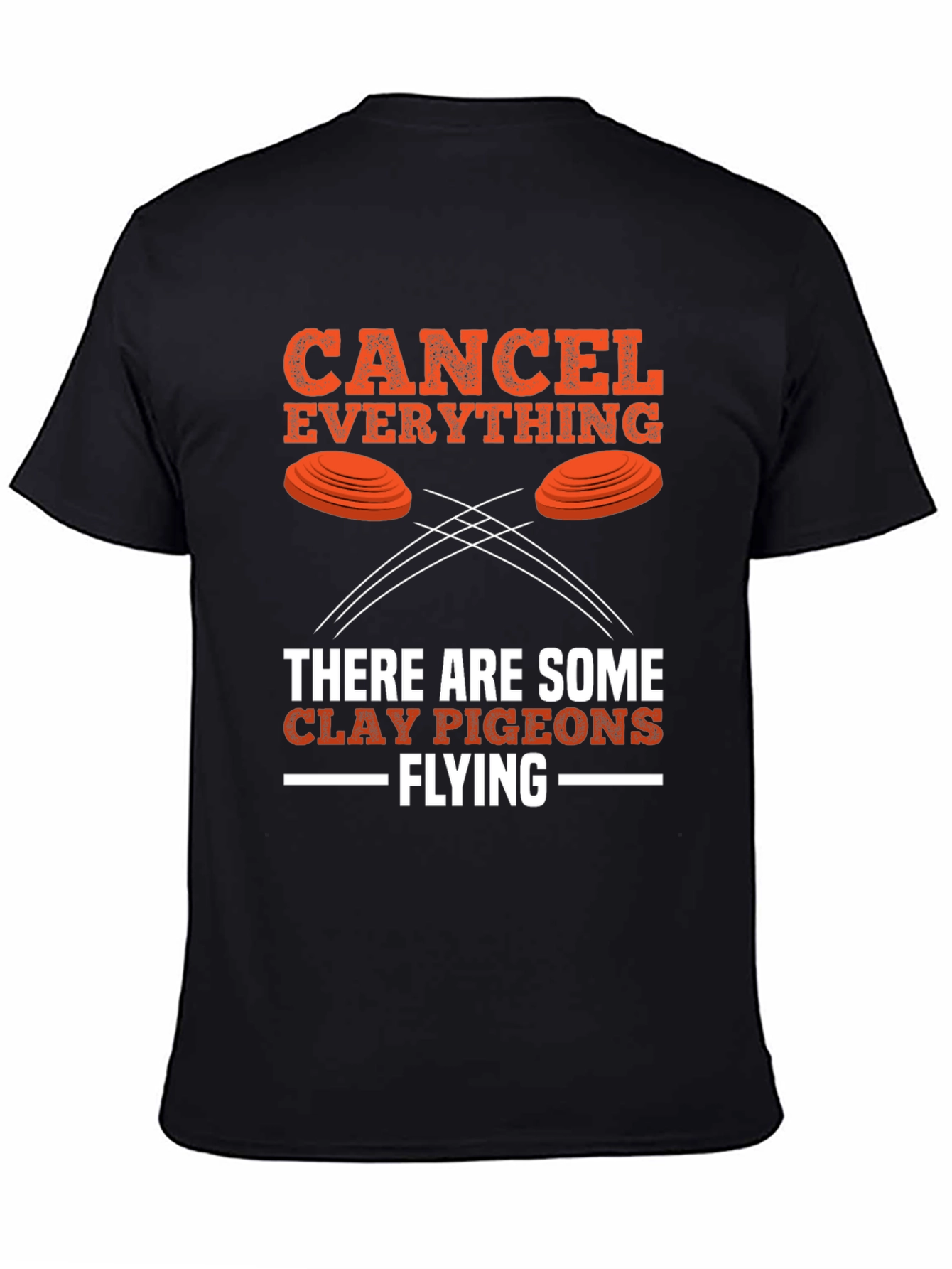 Black Cancel Everything Clay Pigeon Shooting T-Shirt view 4