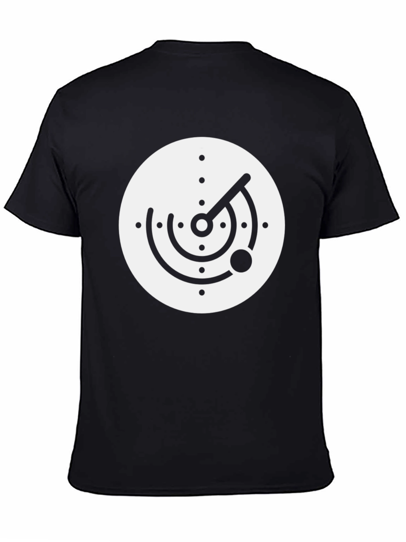 Black Radar Graphic T-Shirt - Retro Style view 4
