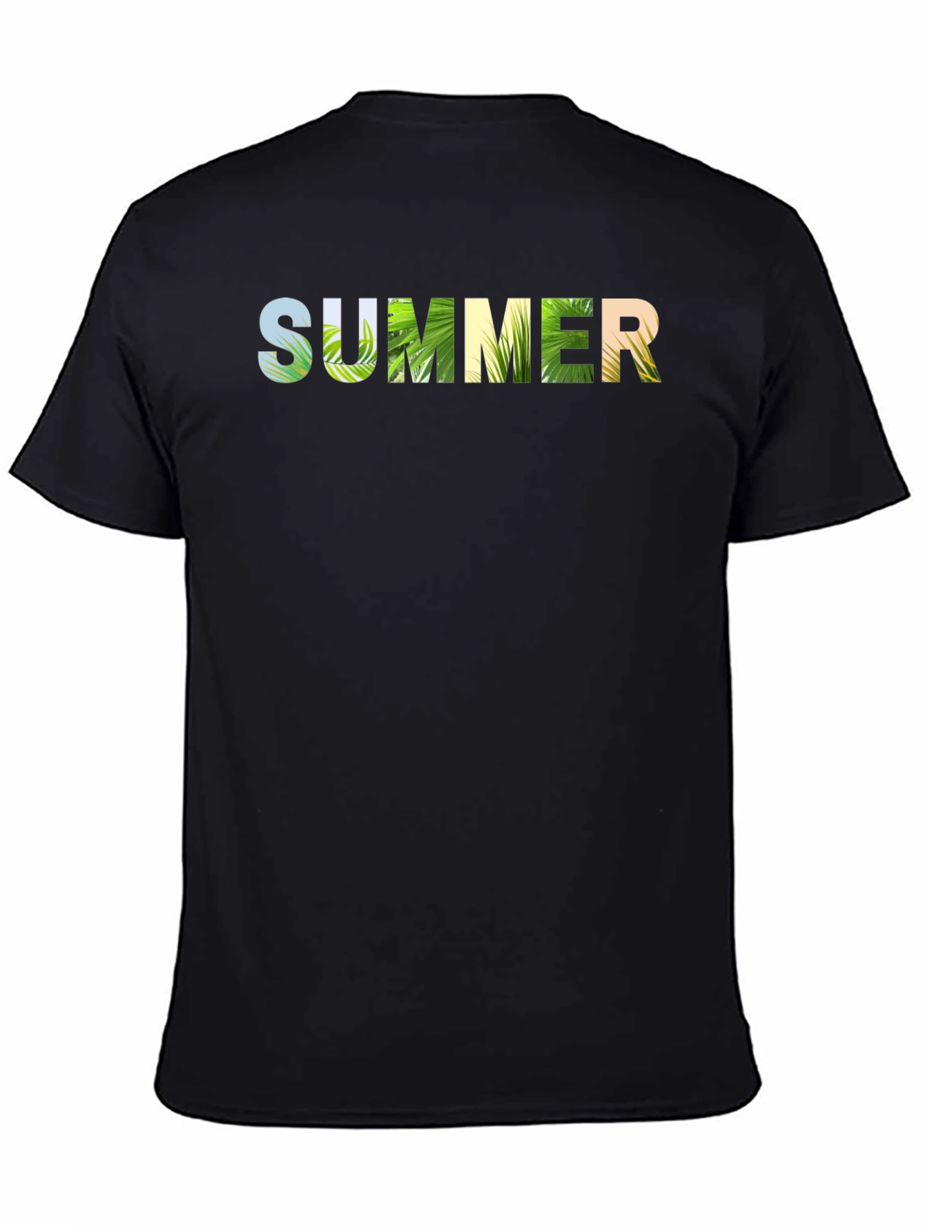 Summer Graphic Print T-Shirt - Black - 4