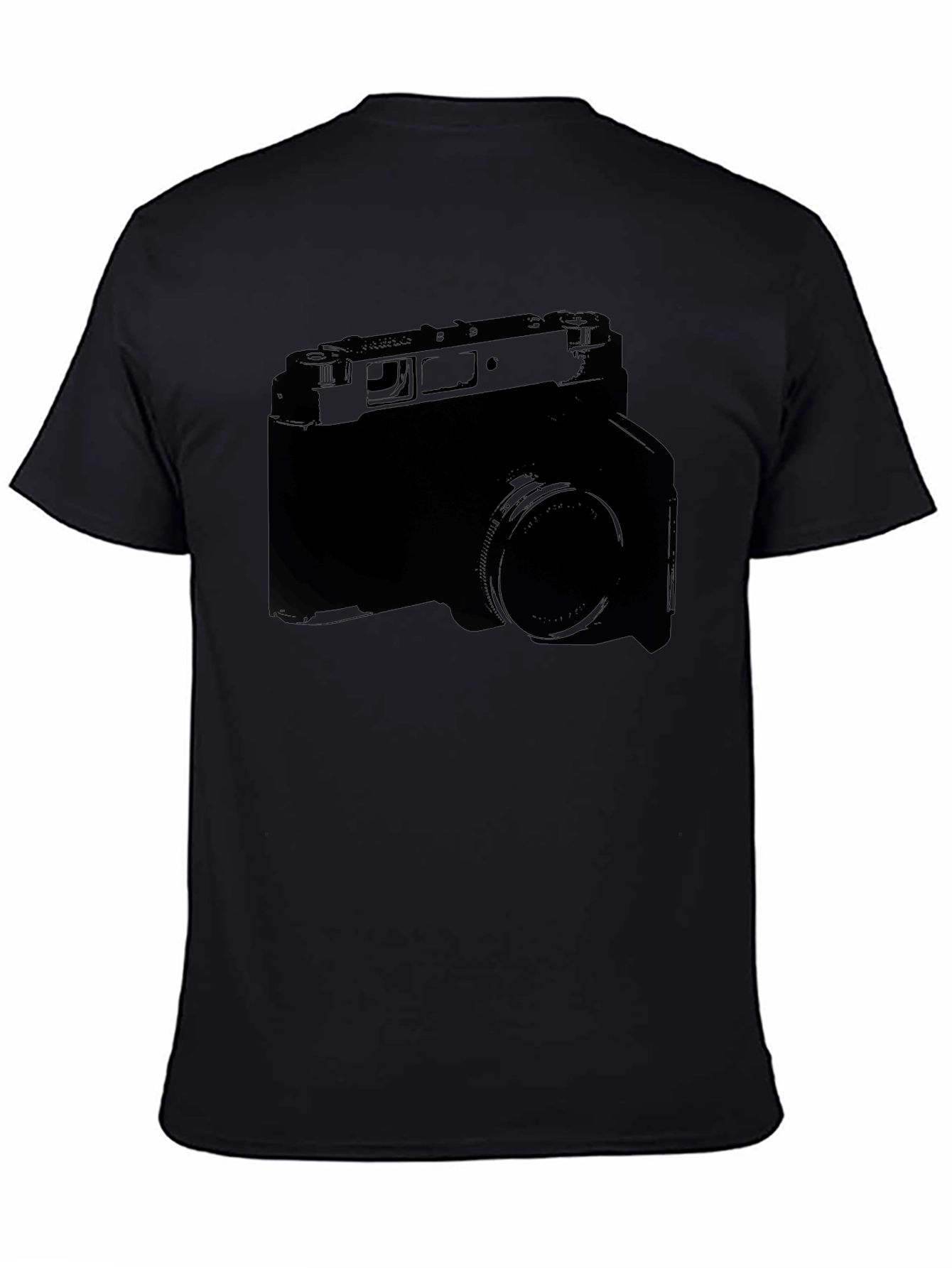 Black Vintage Camera Graphic Tee - Retro Style view 4