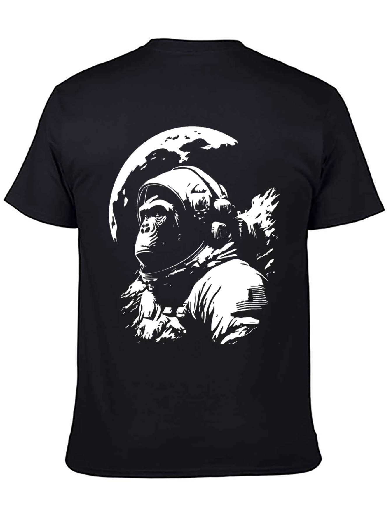 Black Astronaut Ape Black T-Shirt view 4