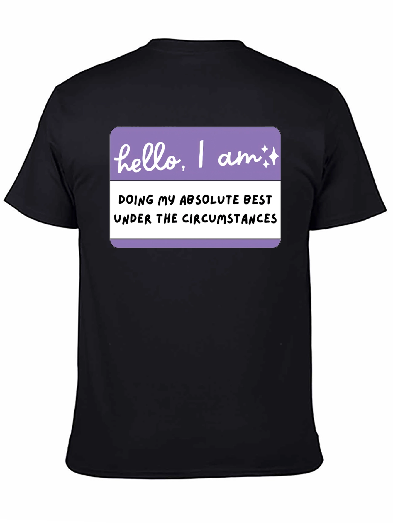 Black Funny "Doing My Best" Graphic Tee view 4