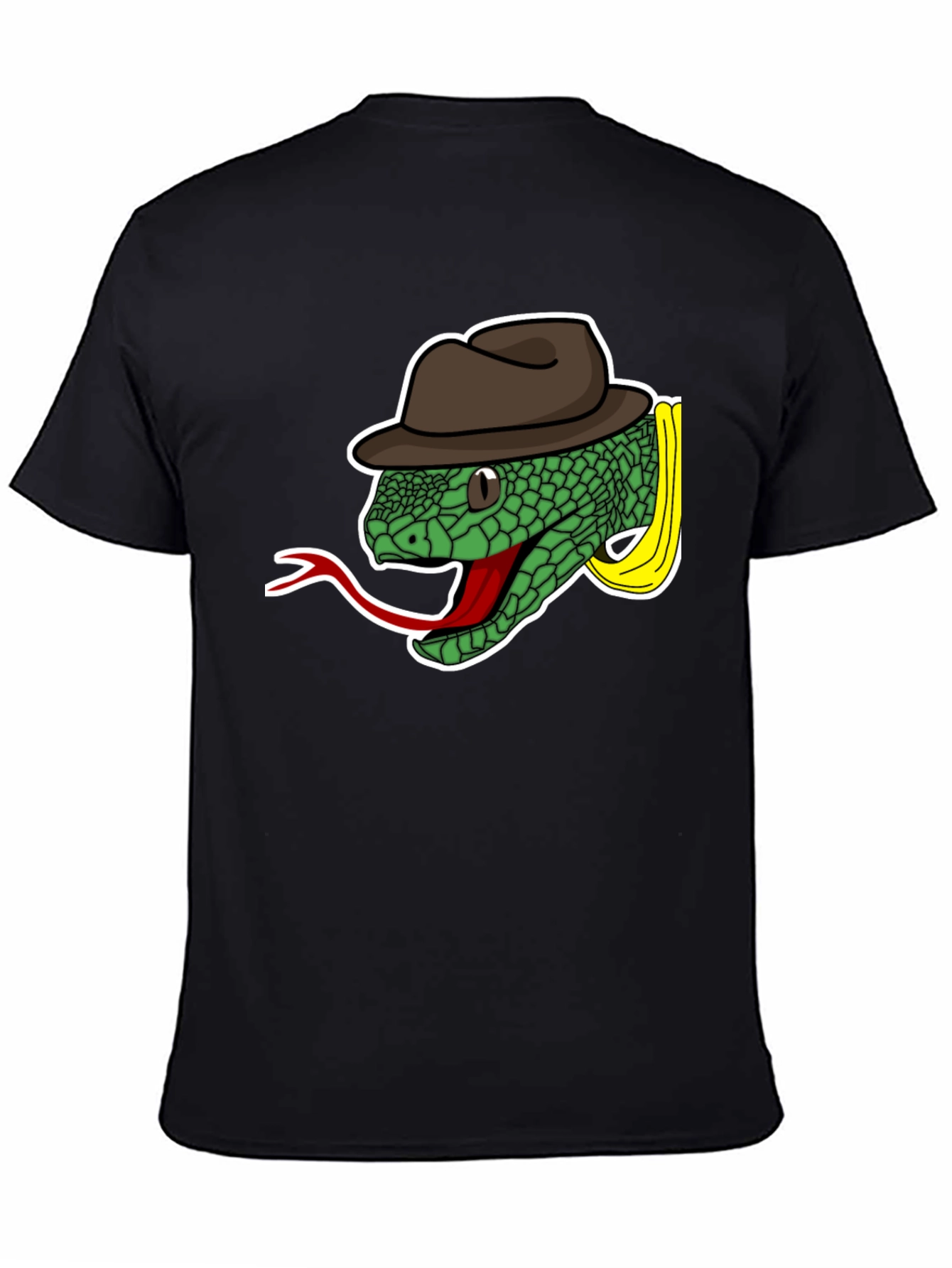 Black Snake with Fedora T-Shirt view 4