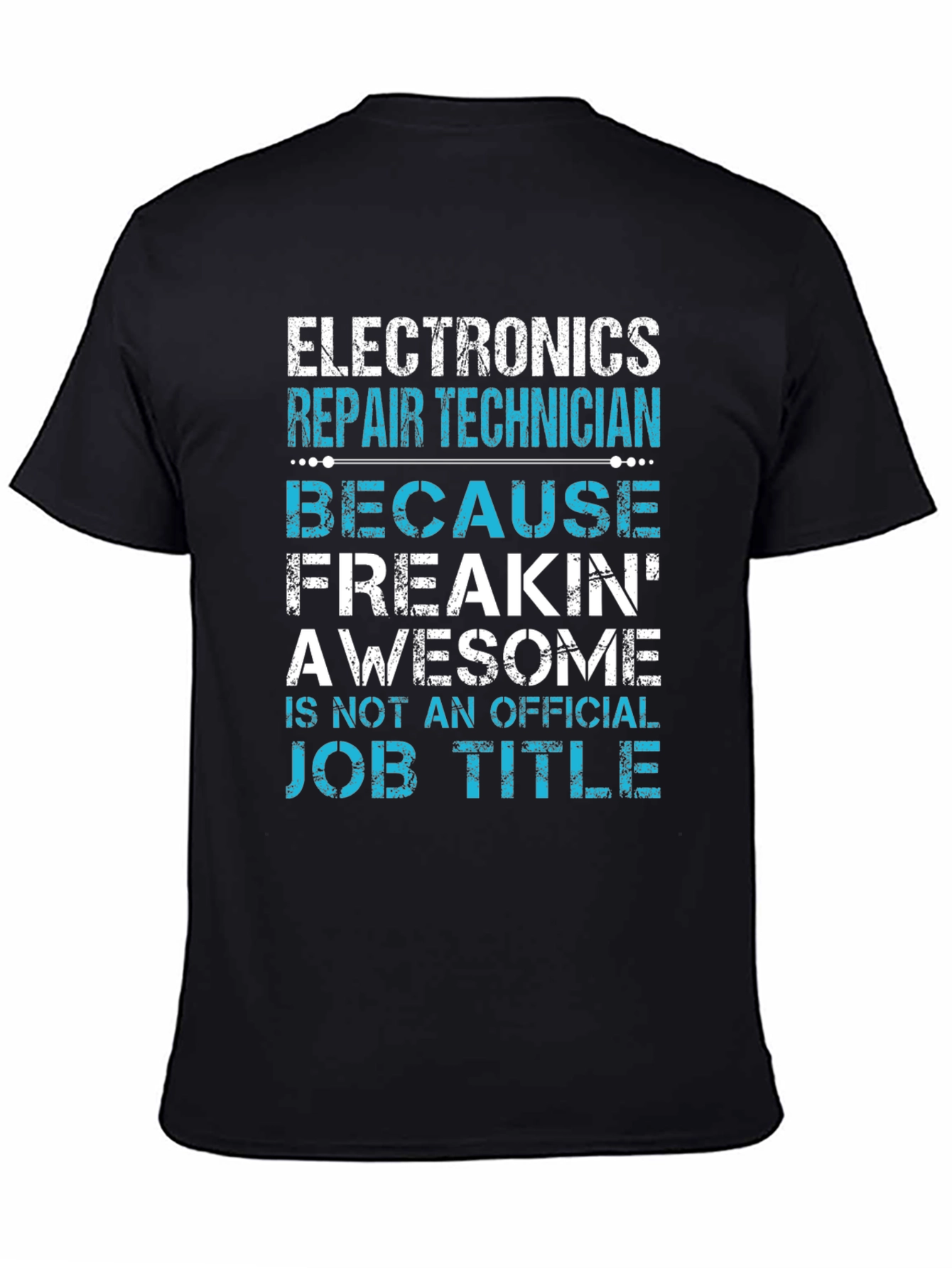 Black Electronics Repair Technician T-Shirt view 4