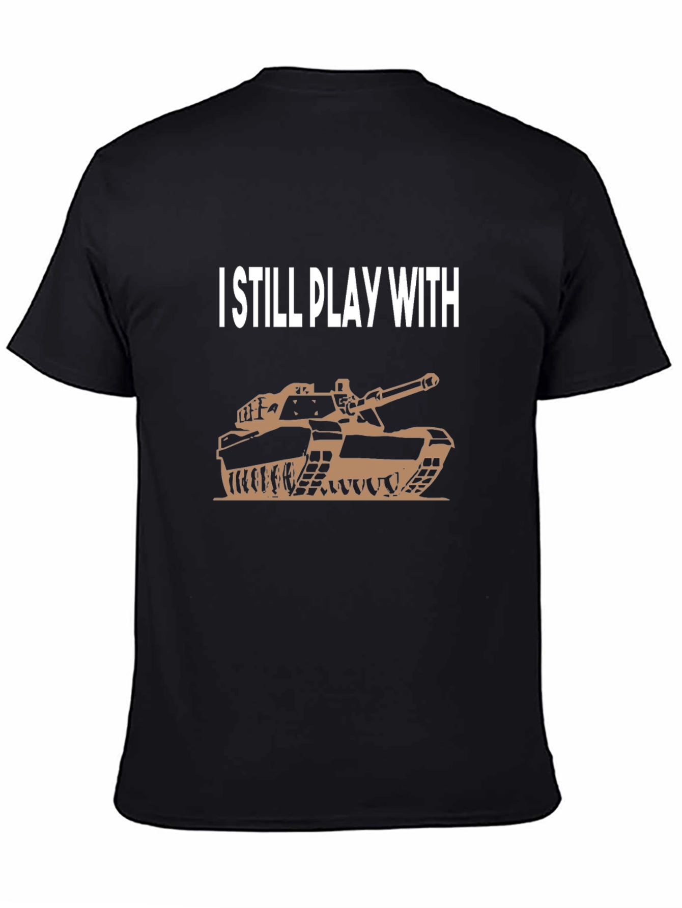 Black I Still Play With Tanks Graphic Tee - Black Cotton view 4