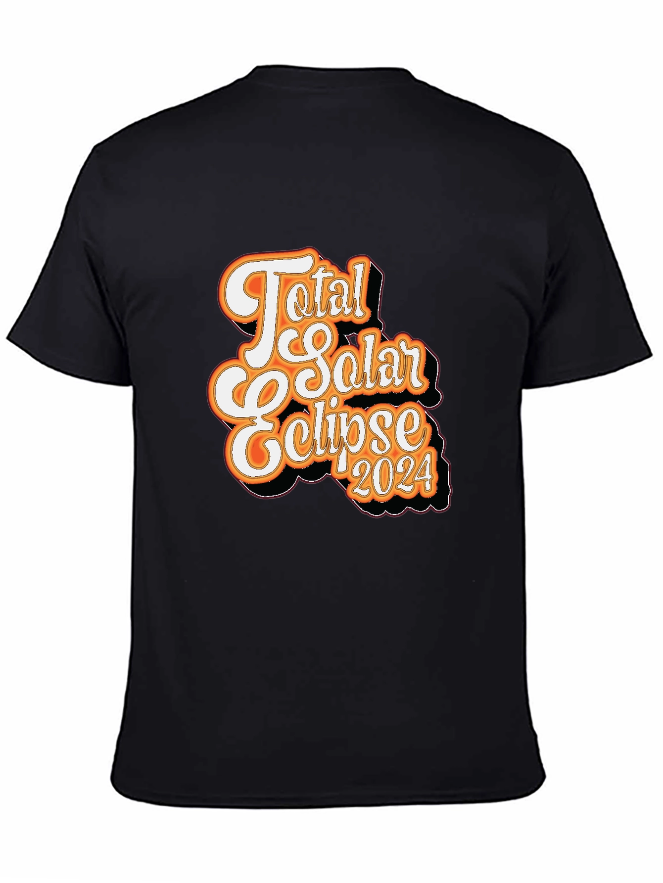 Black Total Solar Eclipse 2024 T-Shirt view 4
