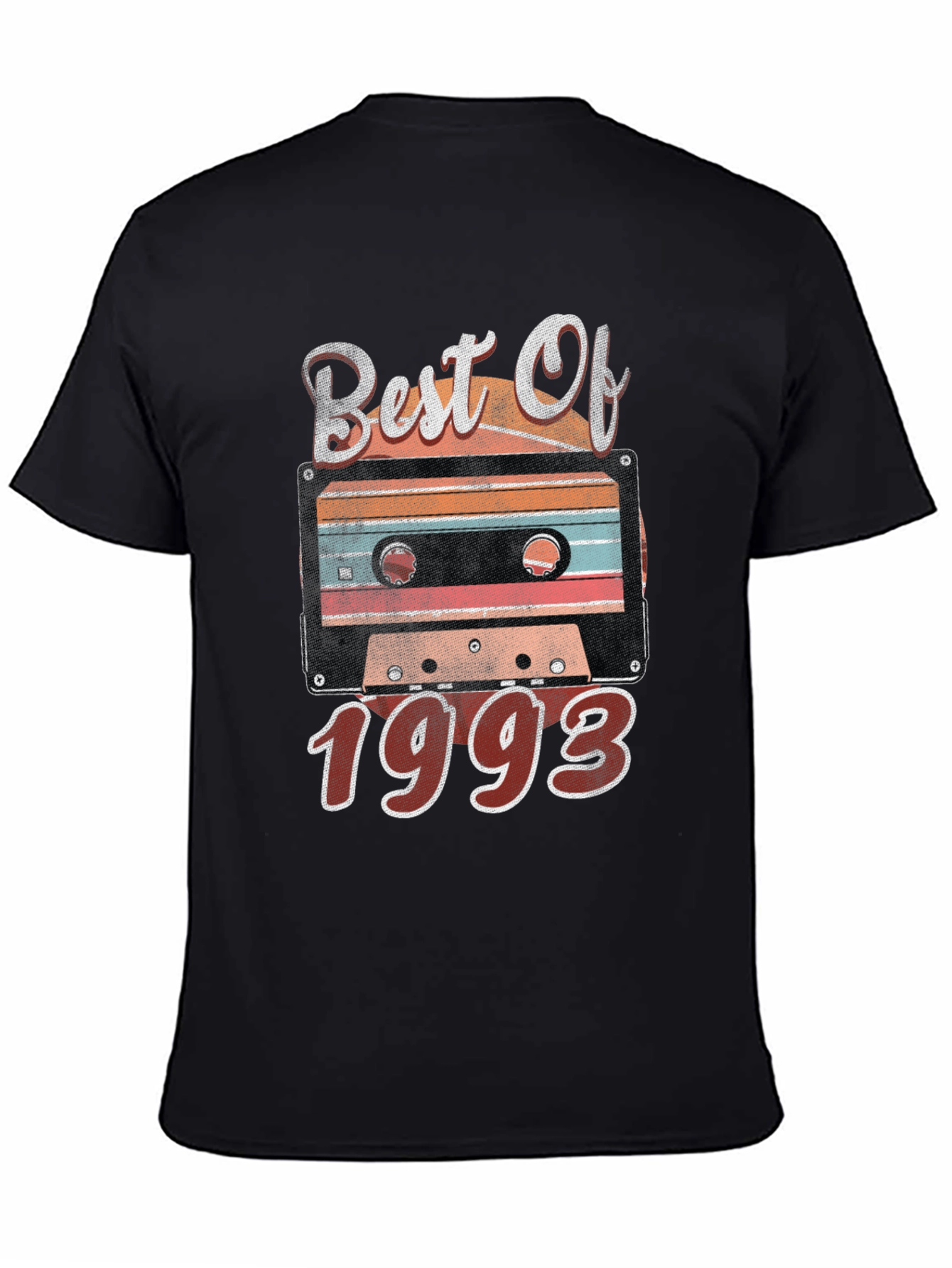 Black Best Of 1993 Cassette Tape Graphic T-Shirt view 4