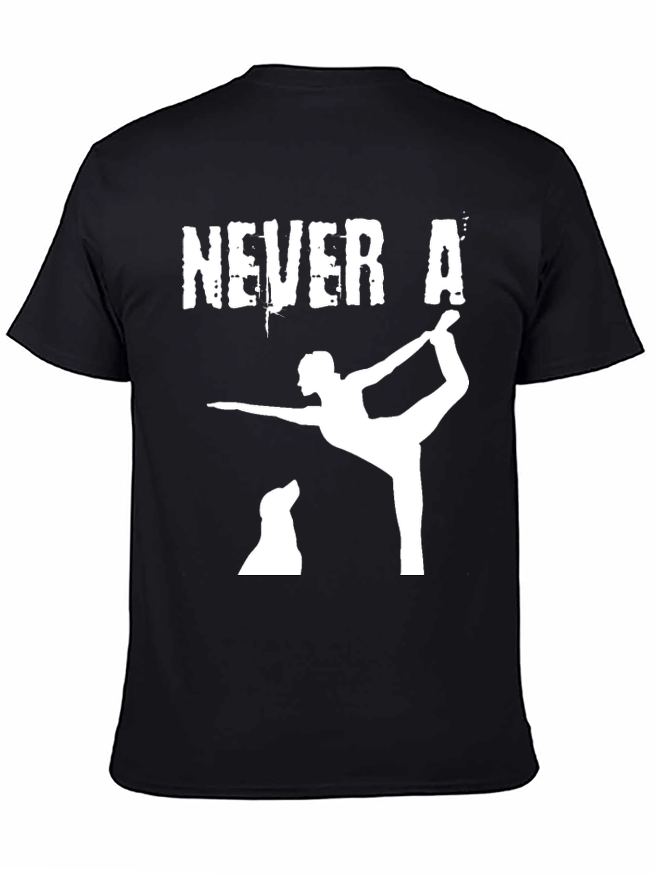 Black Never A Bad Yoga Pose with My Dog T-Shirt view 4