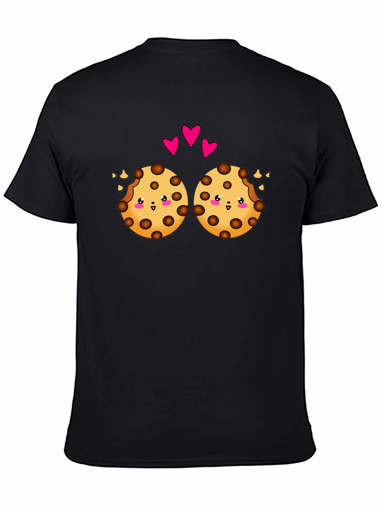 Black Cute Cookie Kawaii T-Shirt view 4