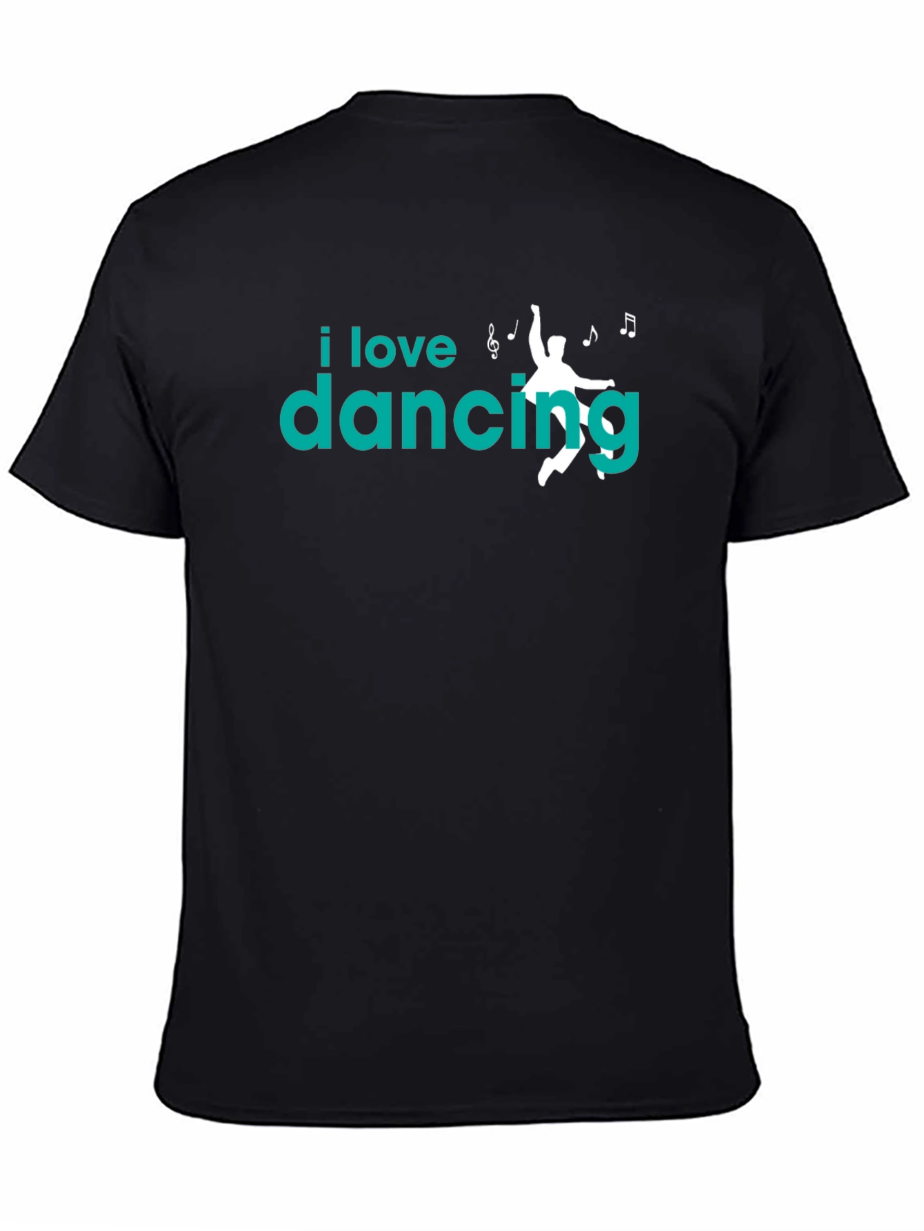 Black I Love Dancing Graphic Tee - Soft Cotton Black T-Shirt view 4