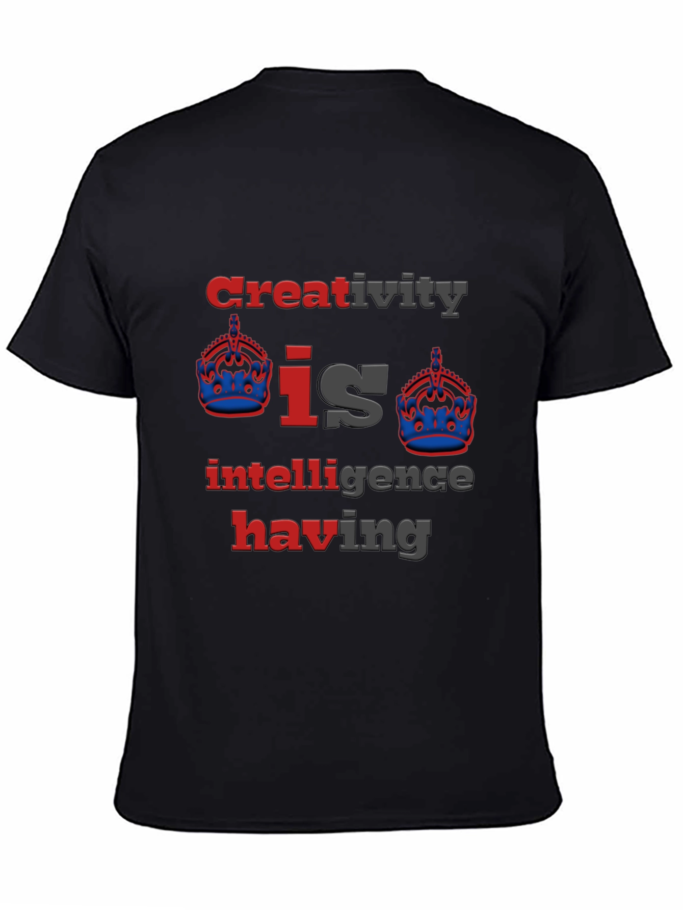 Black Creative Intelligence Graphic T-Shirt - Soft Cotton Blend view 4