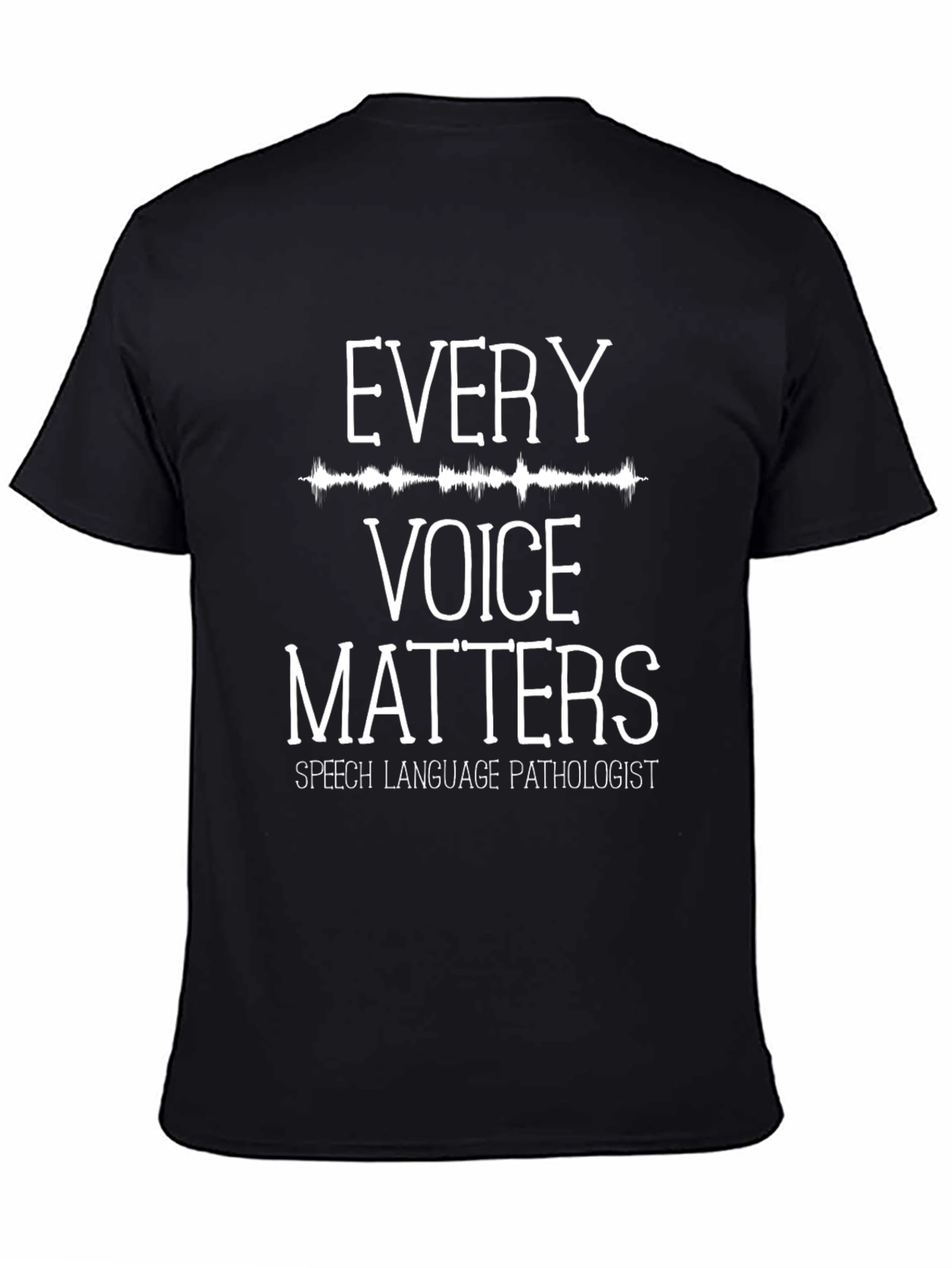 Black Every Voice Matters Speech Pathologist T-Shirt view 4