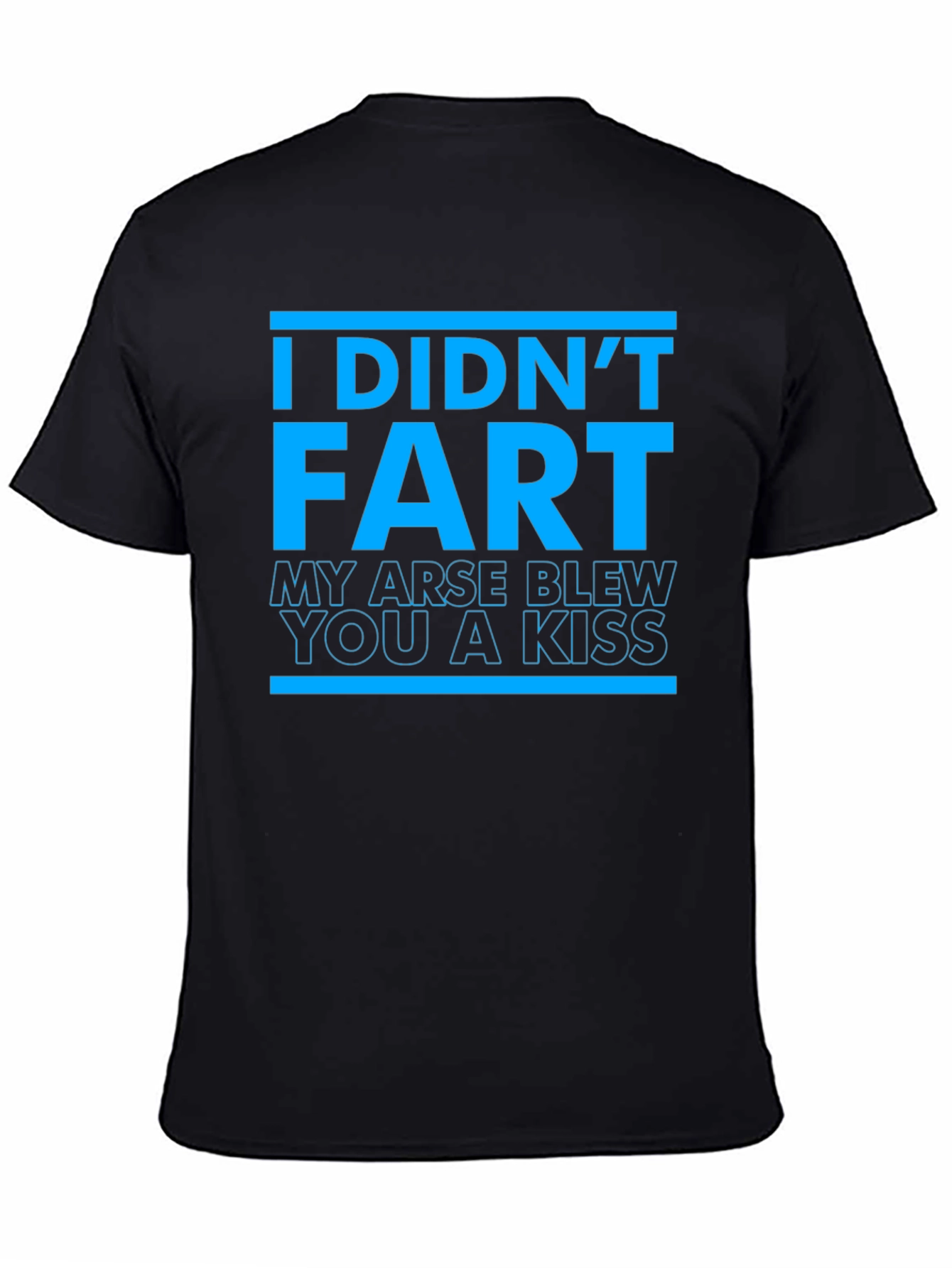 Black Funny "I Didn't Fart" Graphic T-Shirt view 4
