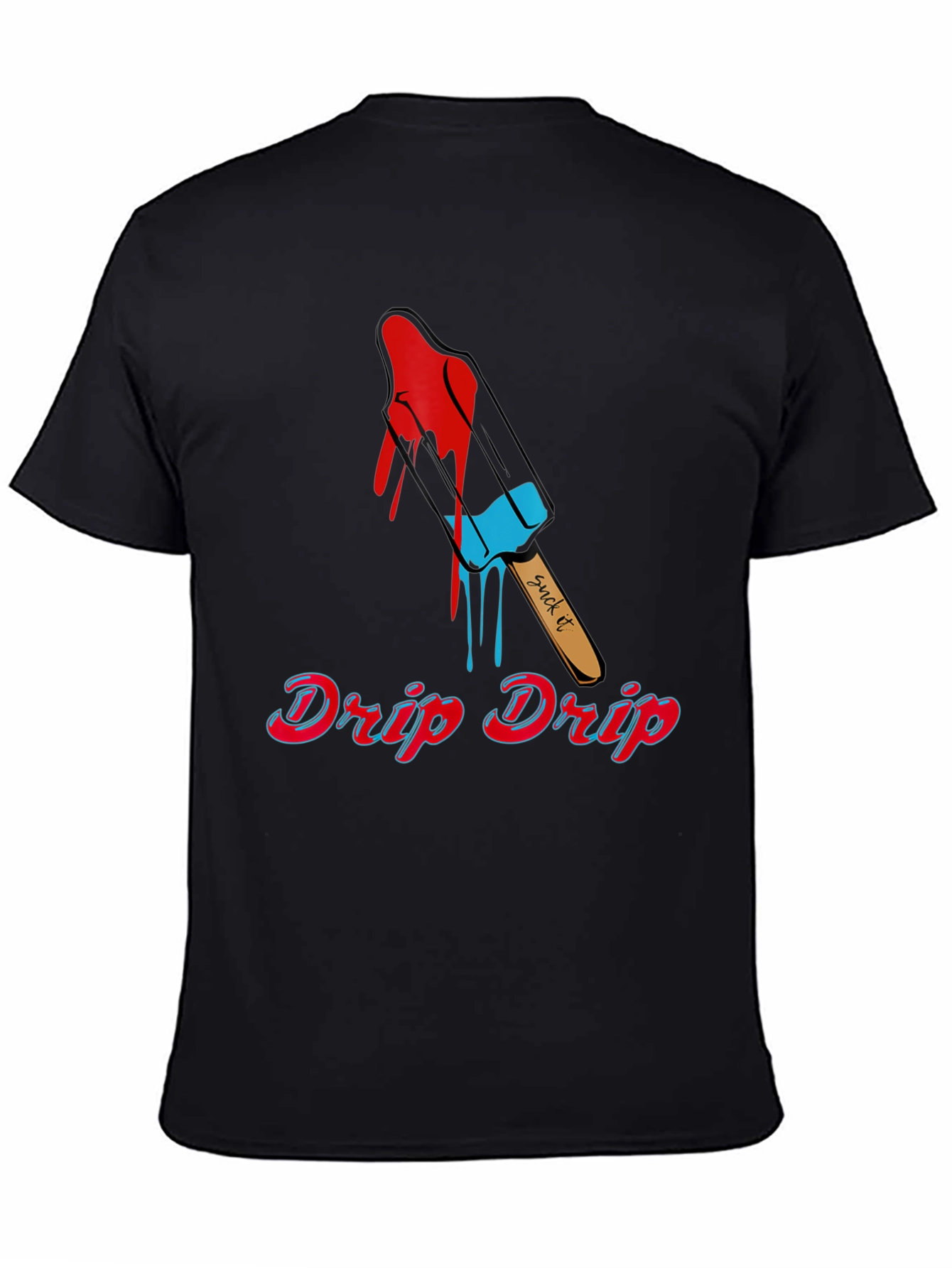 Black Drip Drip Popsicle Graphic Tee - Unisex view 4