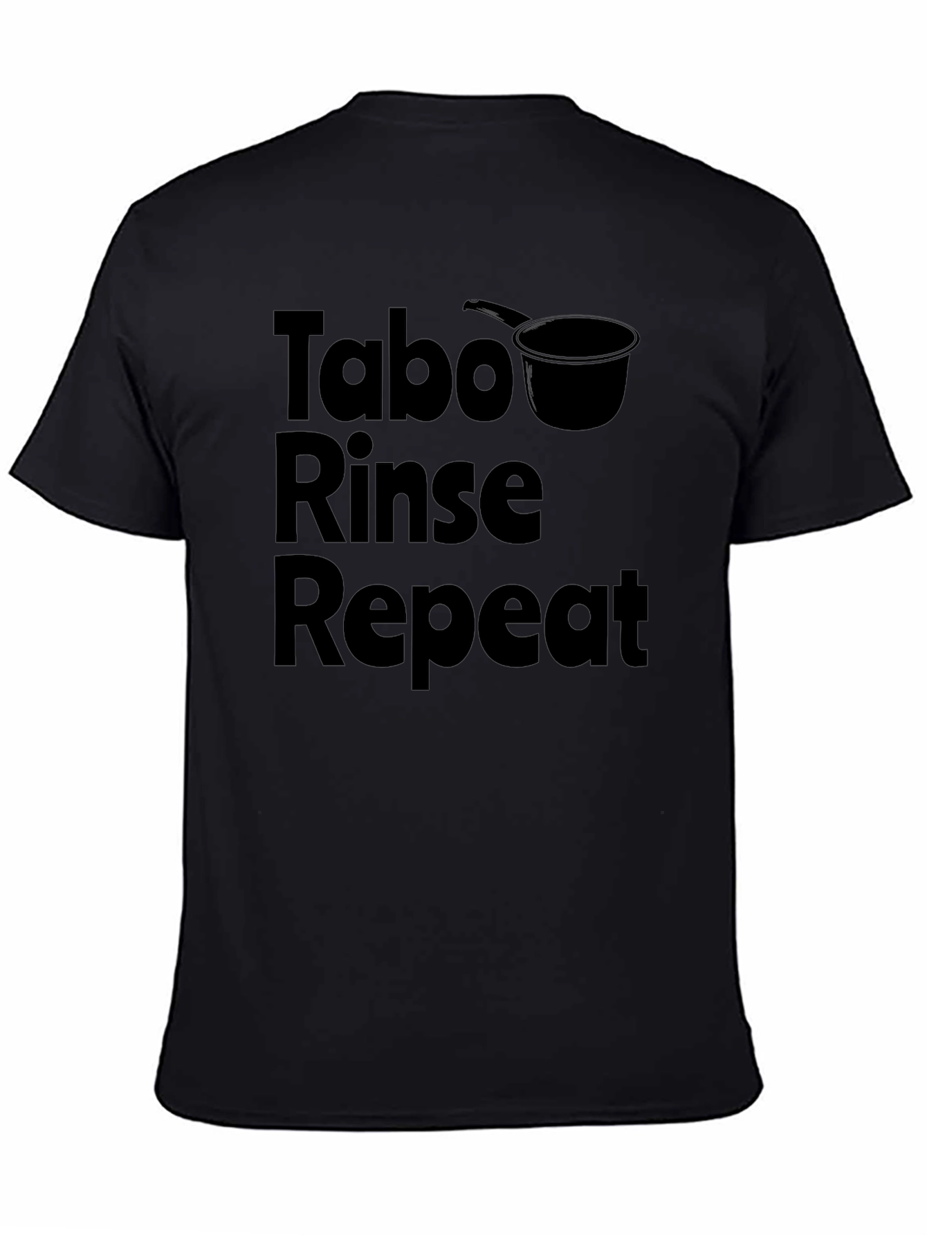 Black Tabo Rinse Repeat T-Shirt - Black Graphic Tee view 4