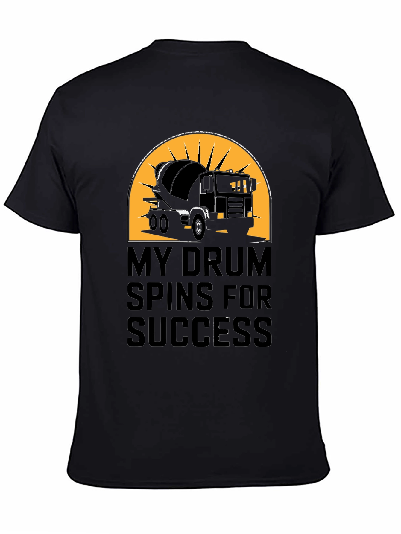 Black My Drum Spins for Success T-Shirt view 4