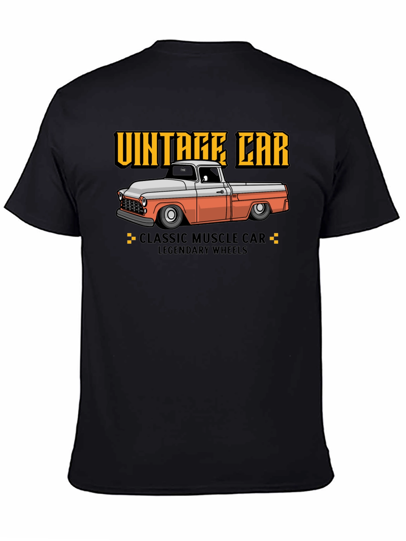Black Vintage Car Graphic T-Shirt view 4